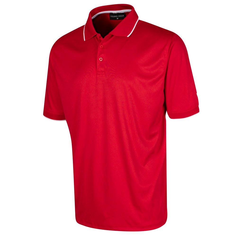 Rød - Island Green - Performance Polo Golf Shirt - 5