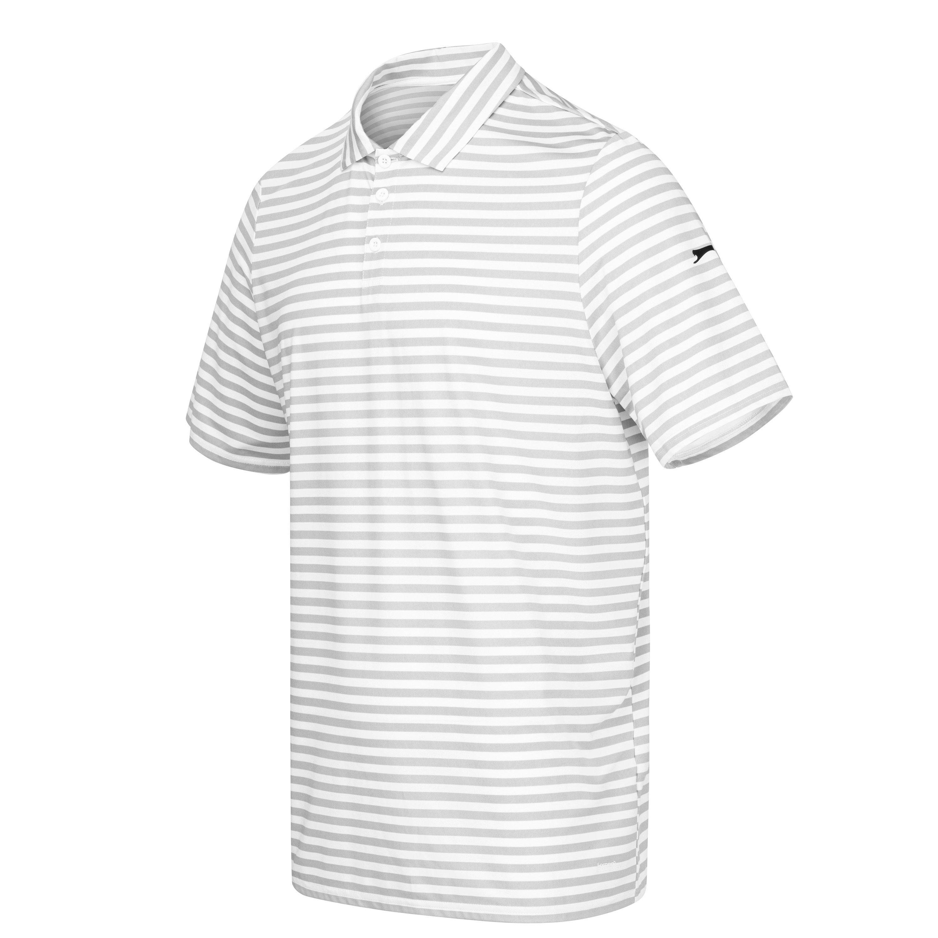 White - Slazenger - Stripe Polo Shirt Mens - 6