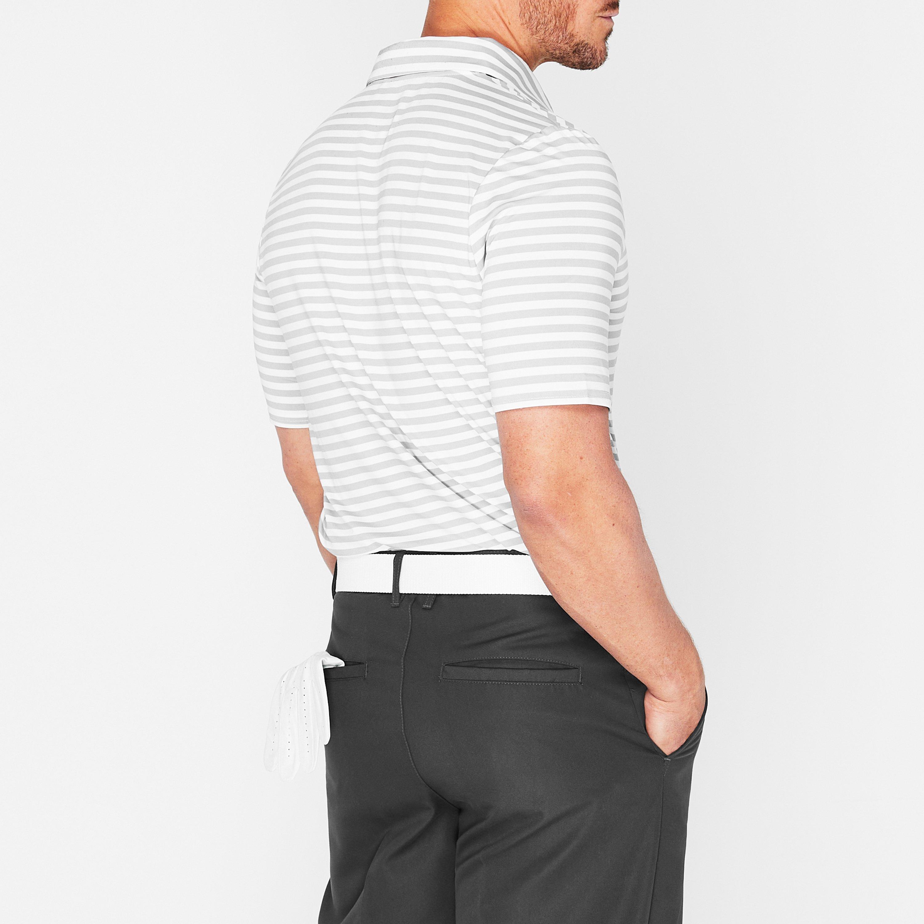 White - Slazenger - Stripe Polo Shirt Mens - 3