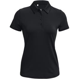 Under Armour UA Playoff IslandGreen Golf Panelled Polo Shirt Ladies Womens