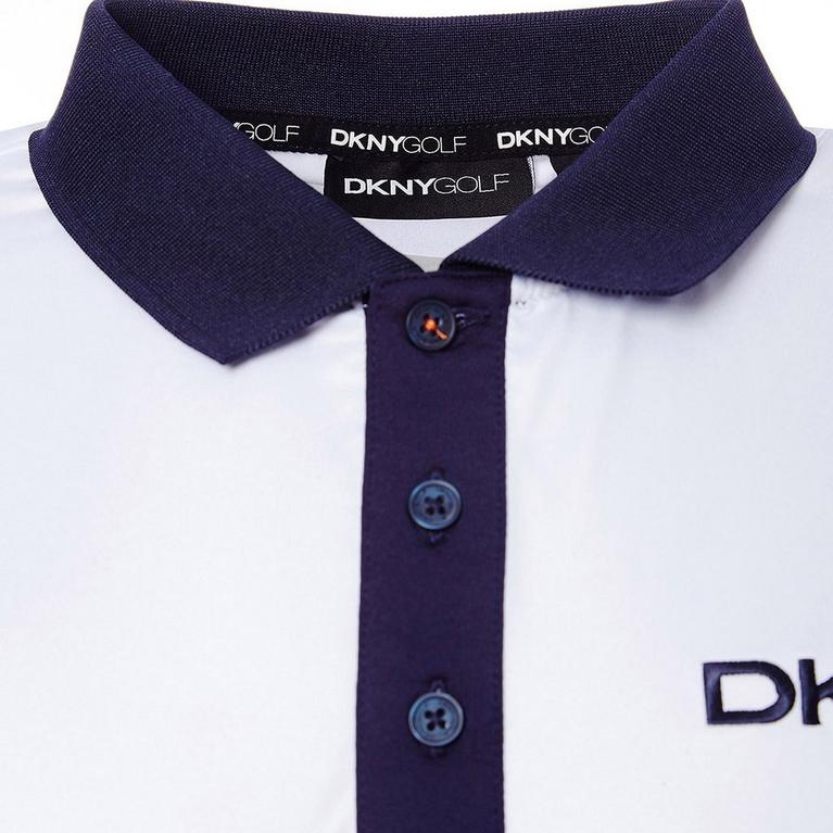 Nvy/ Wht - DKNY Golf - Favourites Crew Clothing Company White Ocean Polo Shirt Inactive - 8
