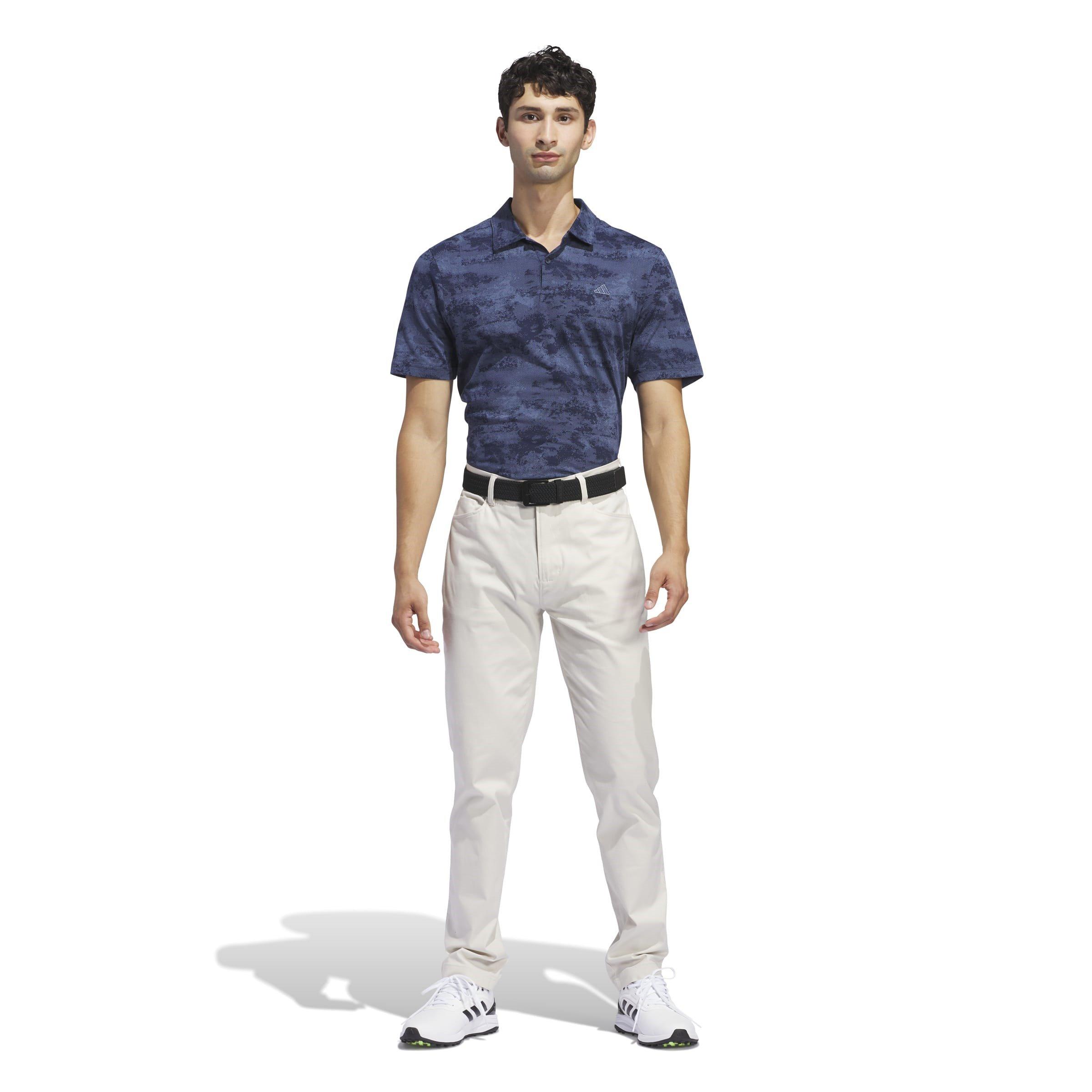Collegiate Navy - adidas - Go-To Printed Mesh Golf Polo Shirt Mens - 8