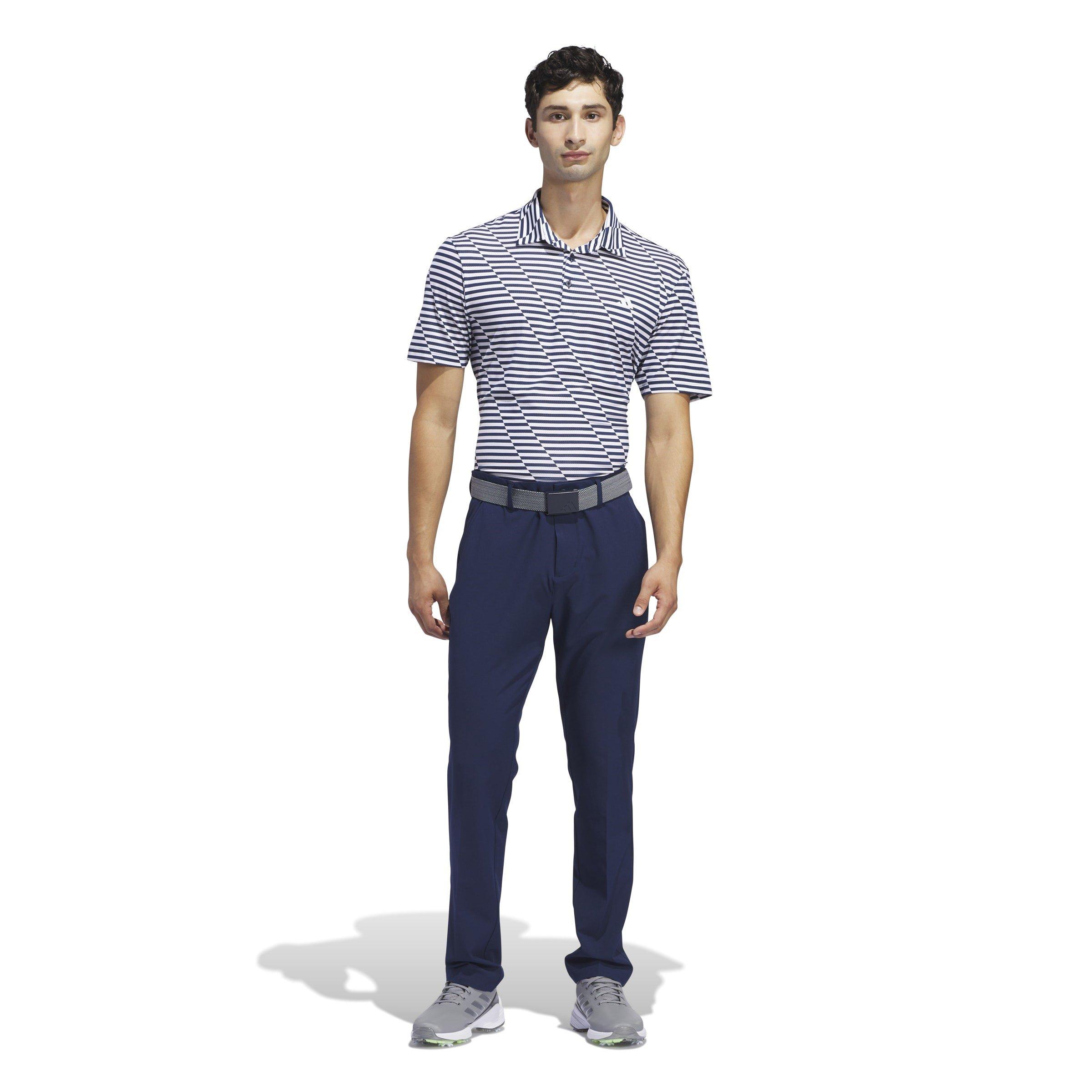 C Navy/Bianco - adidas - Mesh Print Polo Shirt Mens - 7