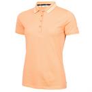Peach Cobbler - company logo embroidered polo top item - short-sleeve slim-fit polo shirt - 1