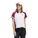Rose - neck - Fred Perry tipped cuff zip neck polo in white - 2