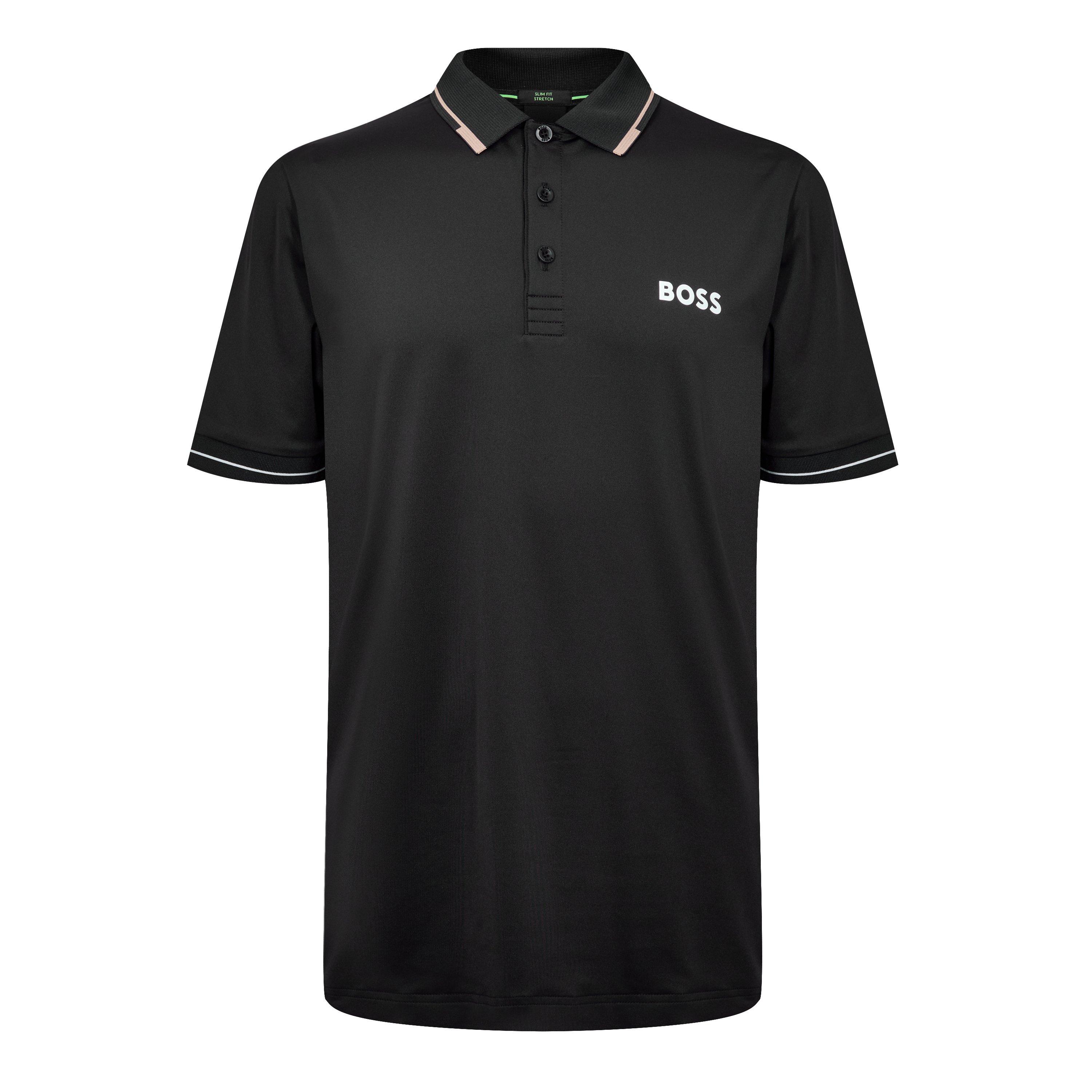 Black 005 - Boss - Men's Paul Pro Performance Short Sleeve Polo Shirt - 1