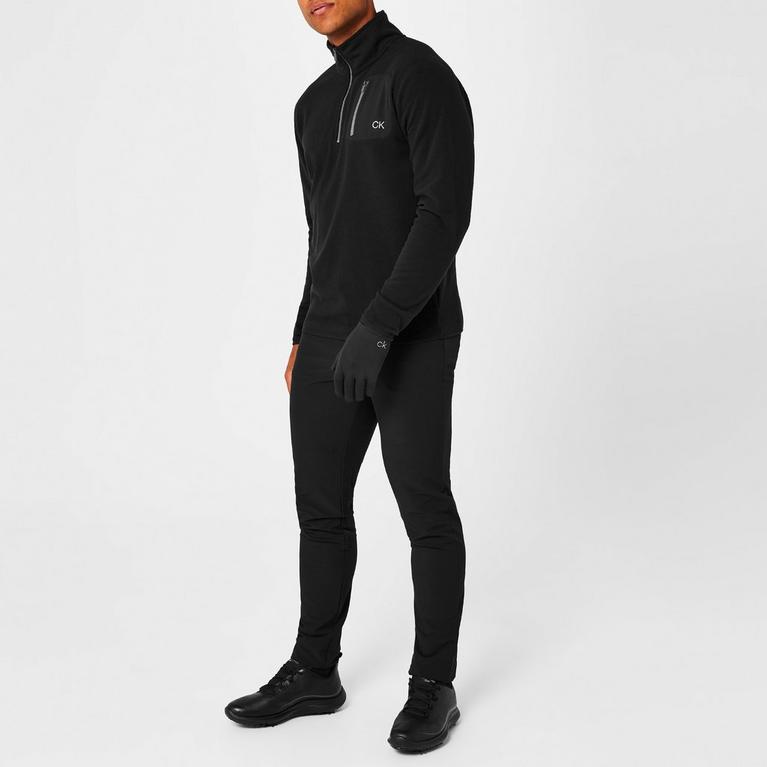 Noir - Leggings With Allover Logo Print - CalvinKleinGolf Genius Stretch Trousers Mens - 2
