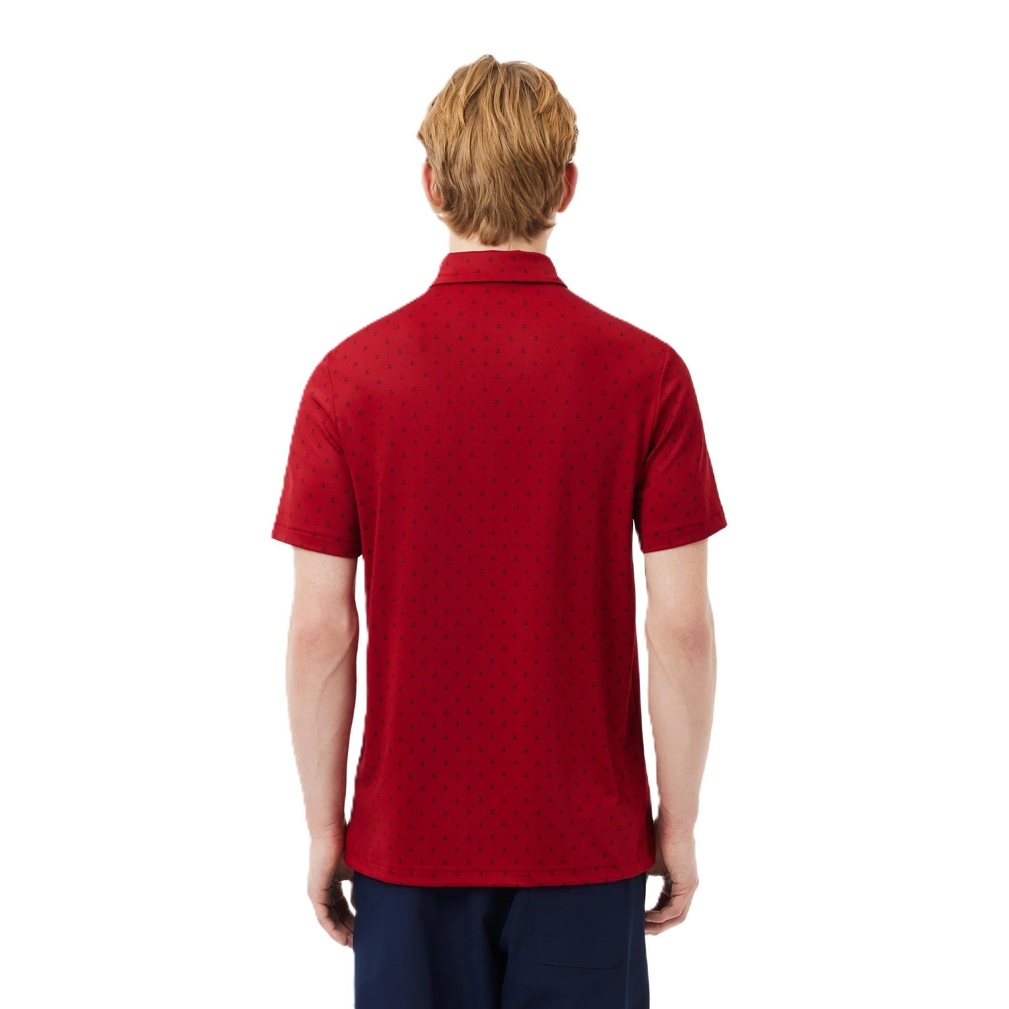 Ora/Navy Blue - Lacoste - Men's Short-Sleeve Performance Polo Shirt - 2