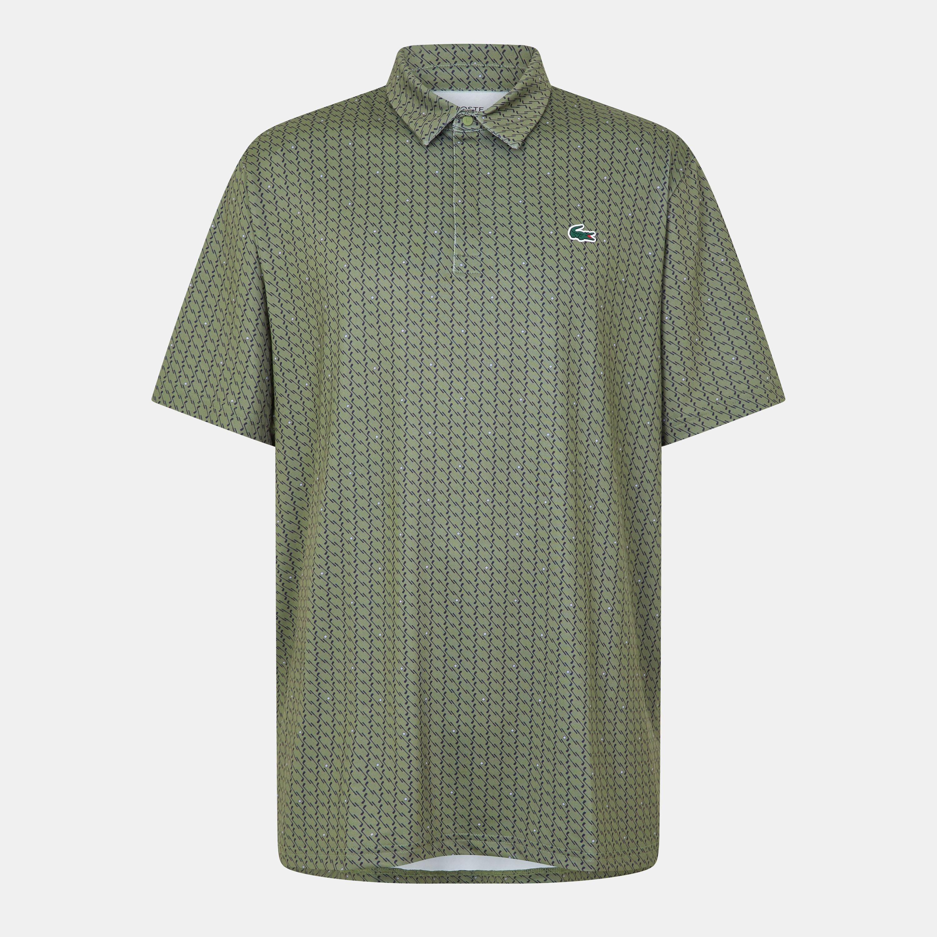 Khaki/Navy Blue - Lacoste - Men's Short-Sleeve Performance Polo Shirt - 1