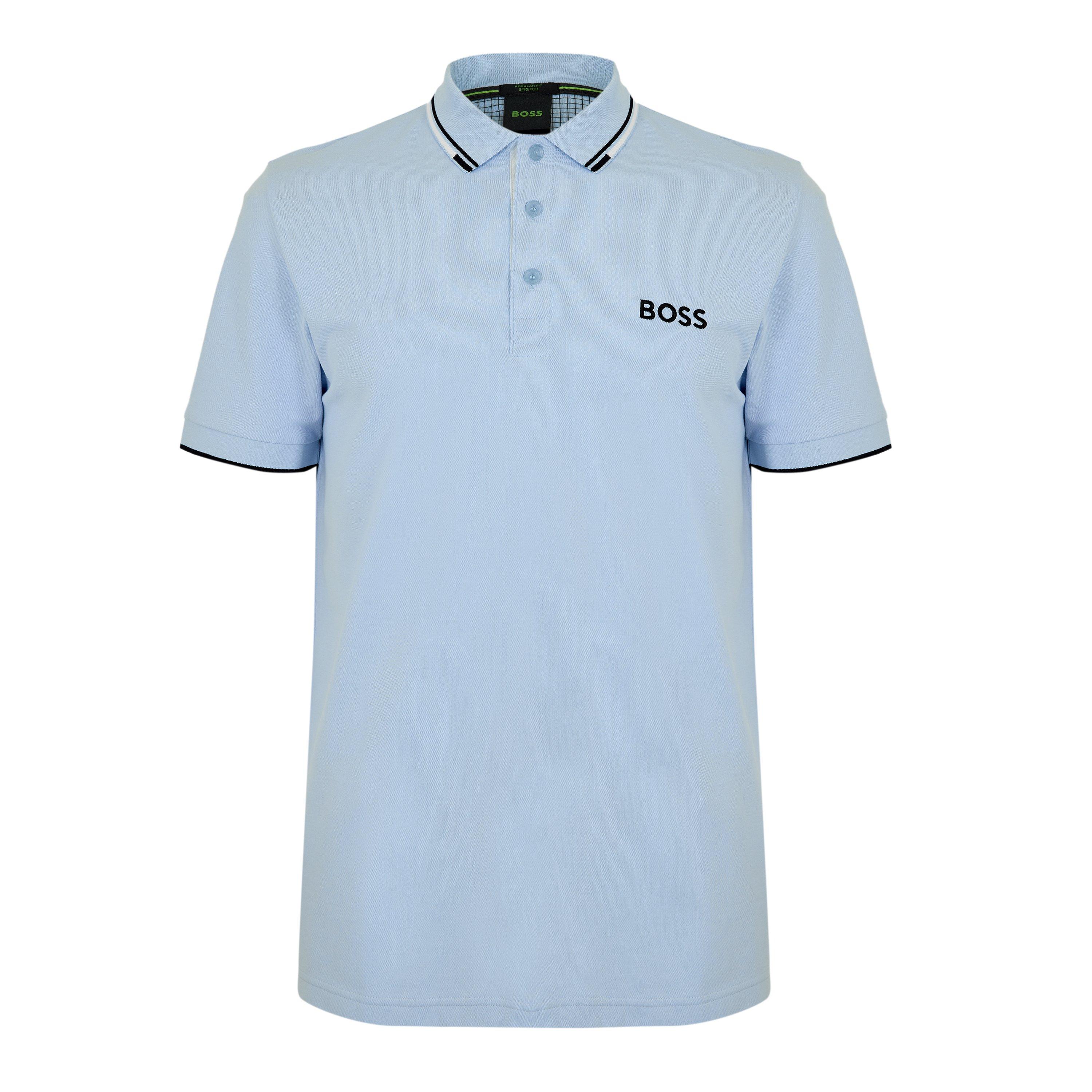 Boss Mens BOSS GREEN Paddy Pro Premium Cotton Polo Shirt - Blue 460 - S