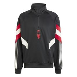 adidas Manchester United Originals Half Zip Sweatshirt Adults