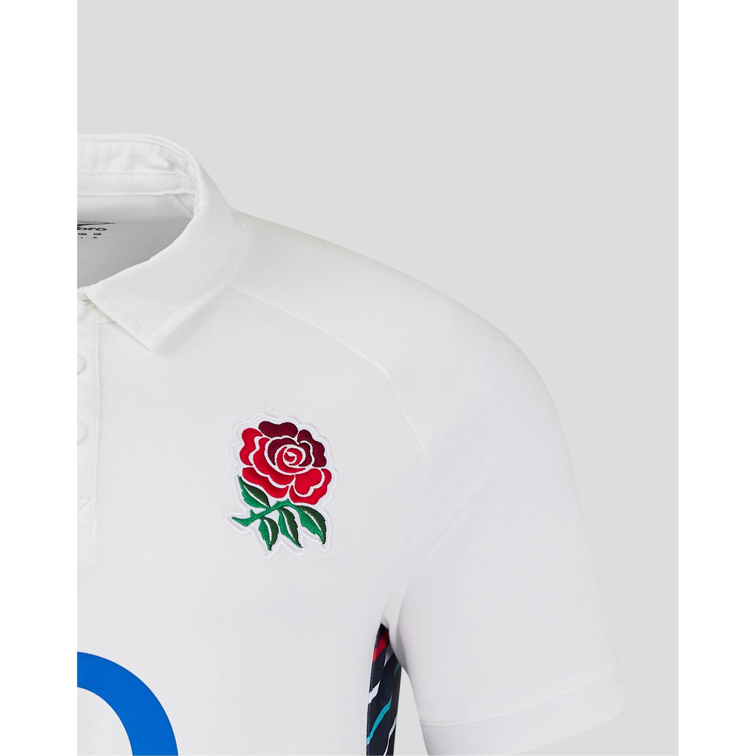 Weiß - Umbro - England Rugby Collar Home Shirt 2024 Adults - 4