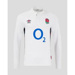 Umbro England Rugby Classic Home Long Sleeve Shirt 2024 2025 Juniors