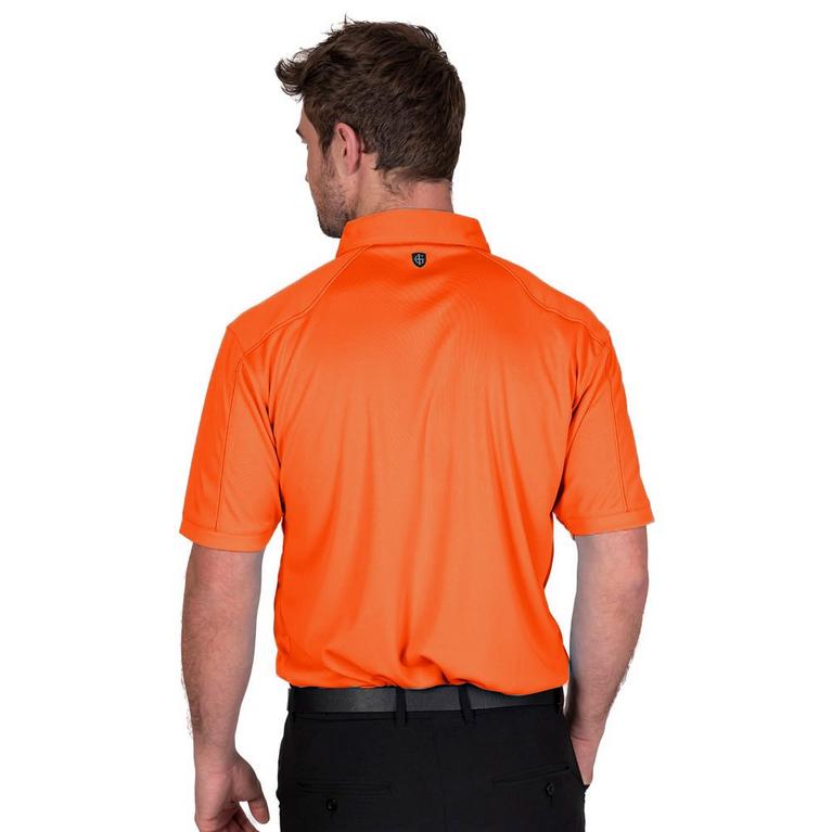 Orange - Island Green - IslandGreen Golf Top Stitch Polo Jumper Shirt Mens - 3
