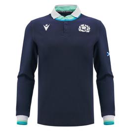 Macron Scotland Rugby Home Long Sleeve Shirt 2024 Adults