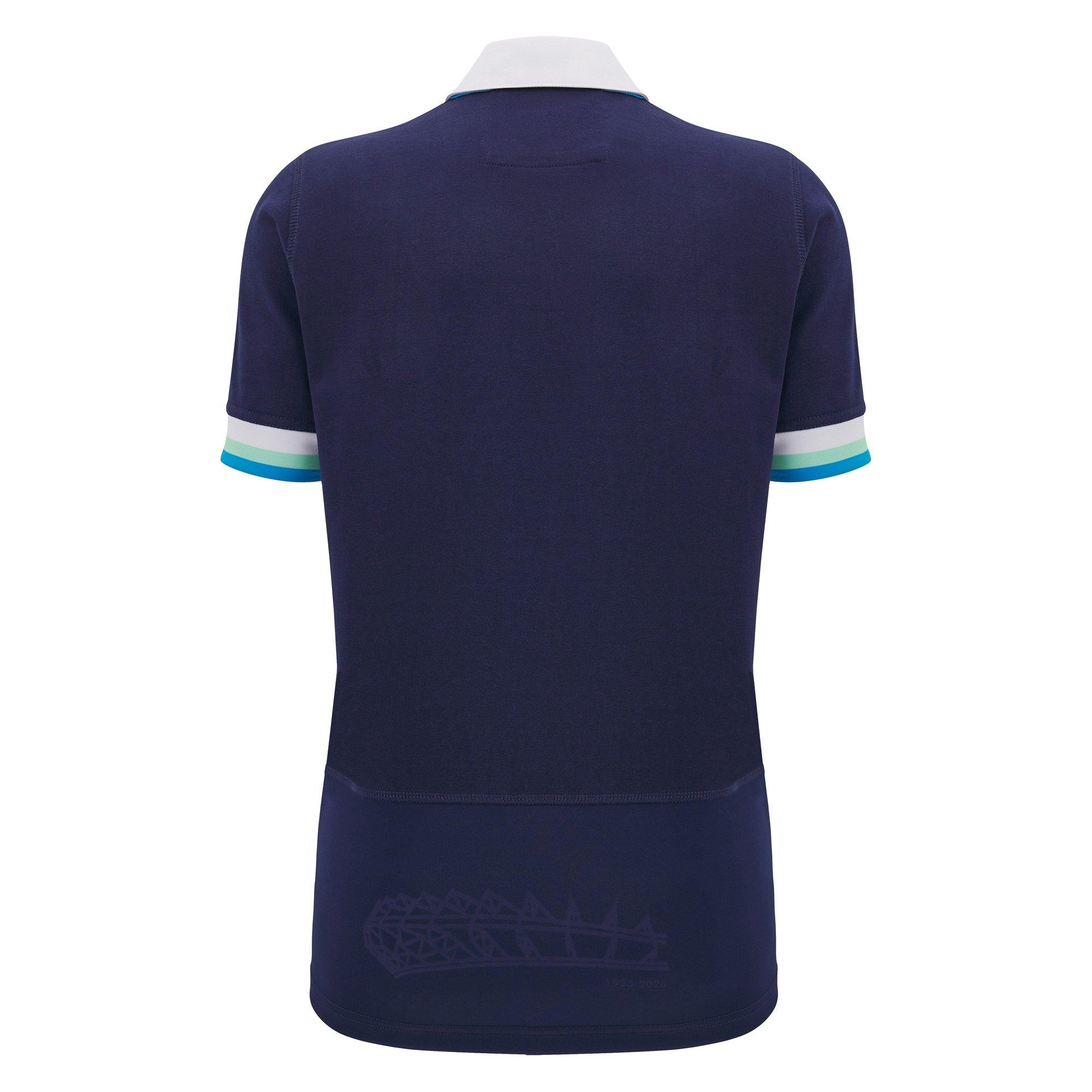 Blue - Macron - Scotland Rugby Home Cotton Shirt 2024 Womens - 2