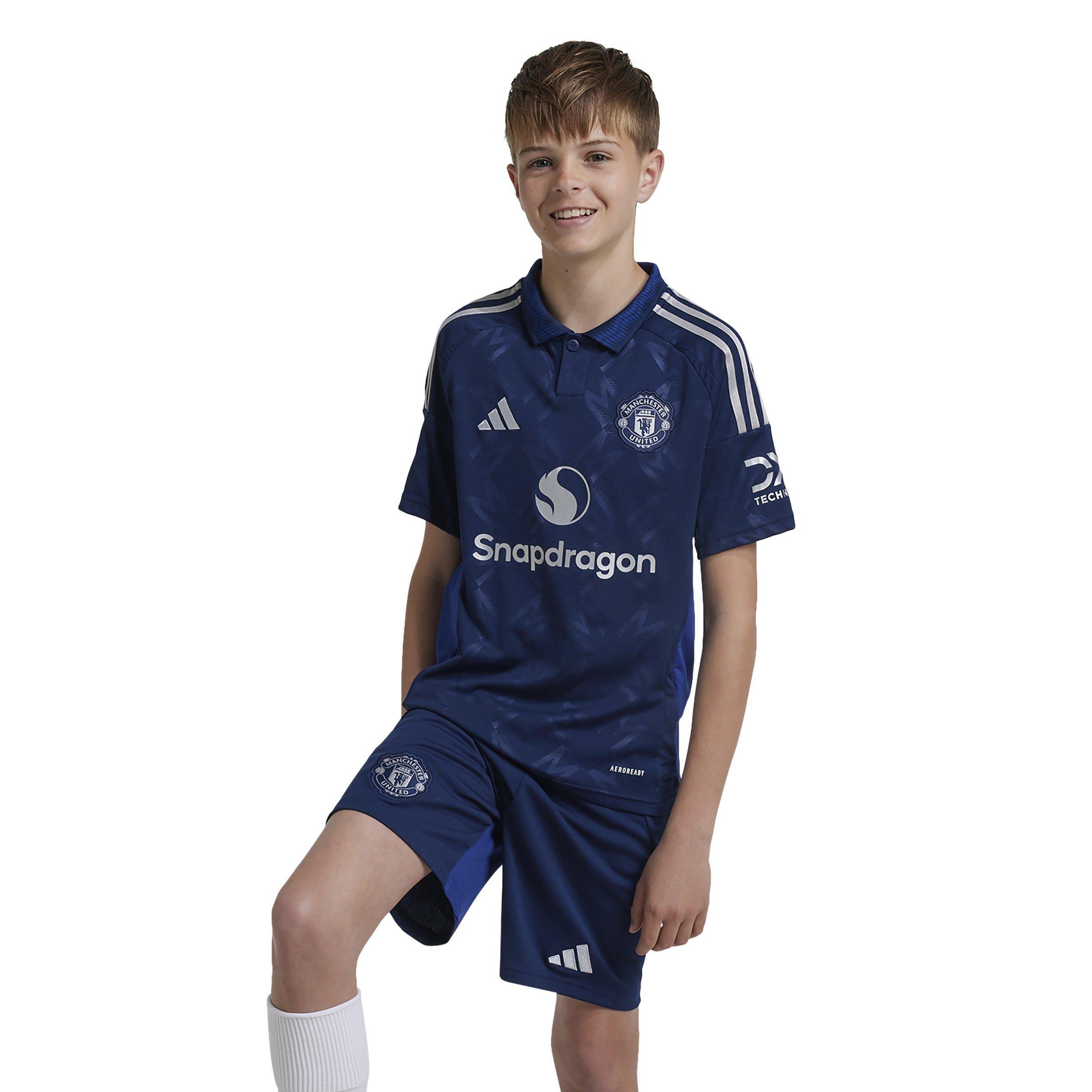 Blauw - adidas - Manchester United Away Shorts 2024 2025 Juniors - 2