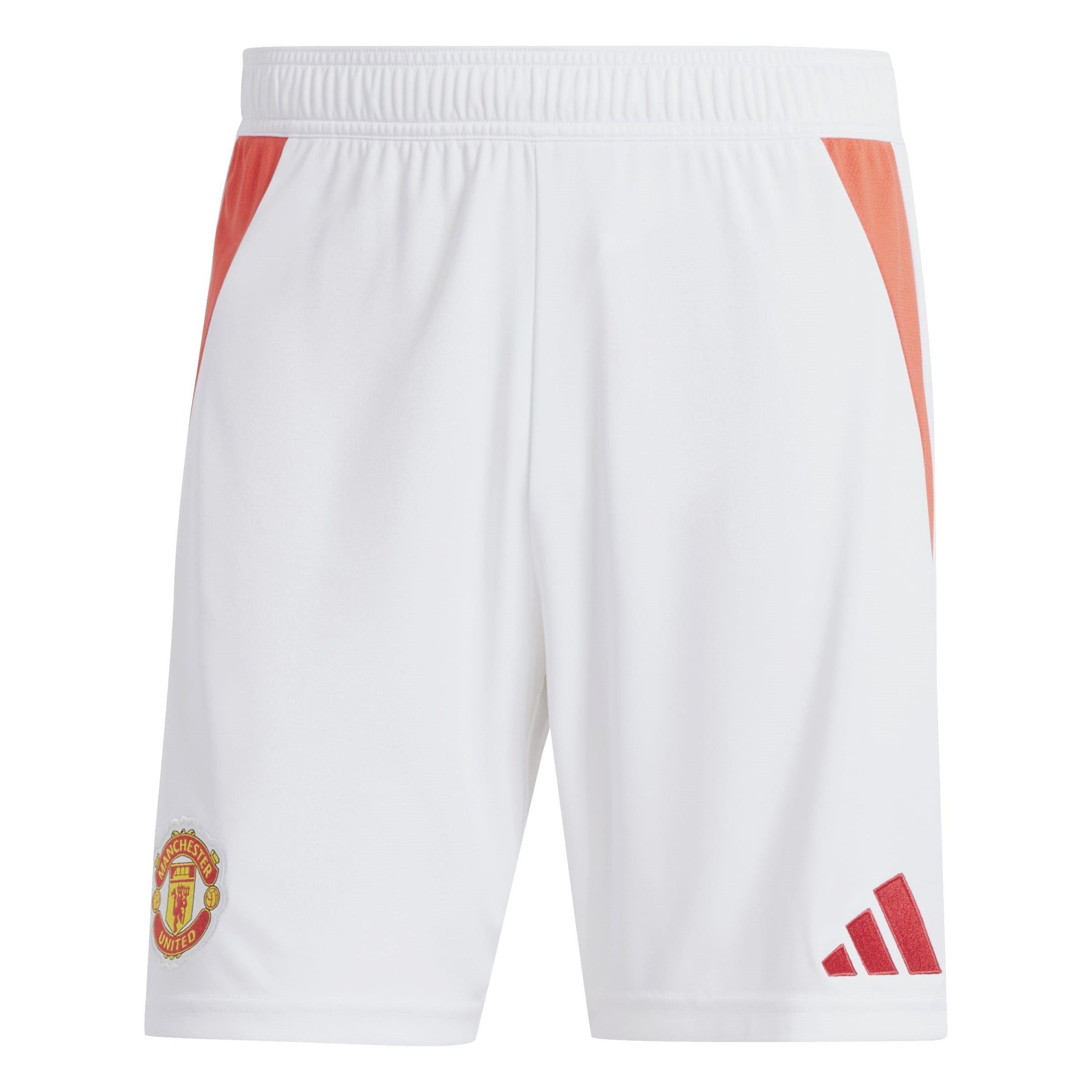 Adidas Men's Manchester United Home Shorts 2024 2025 Adults - White - S