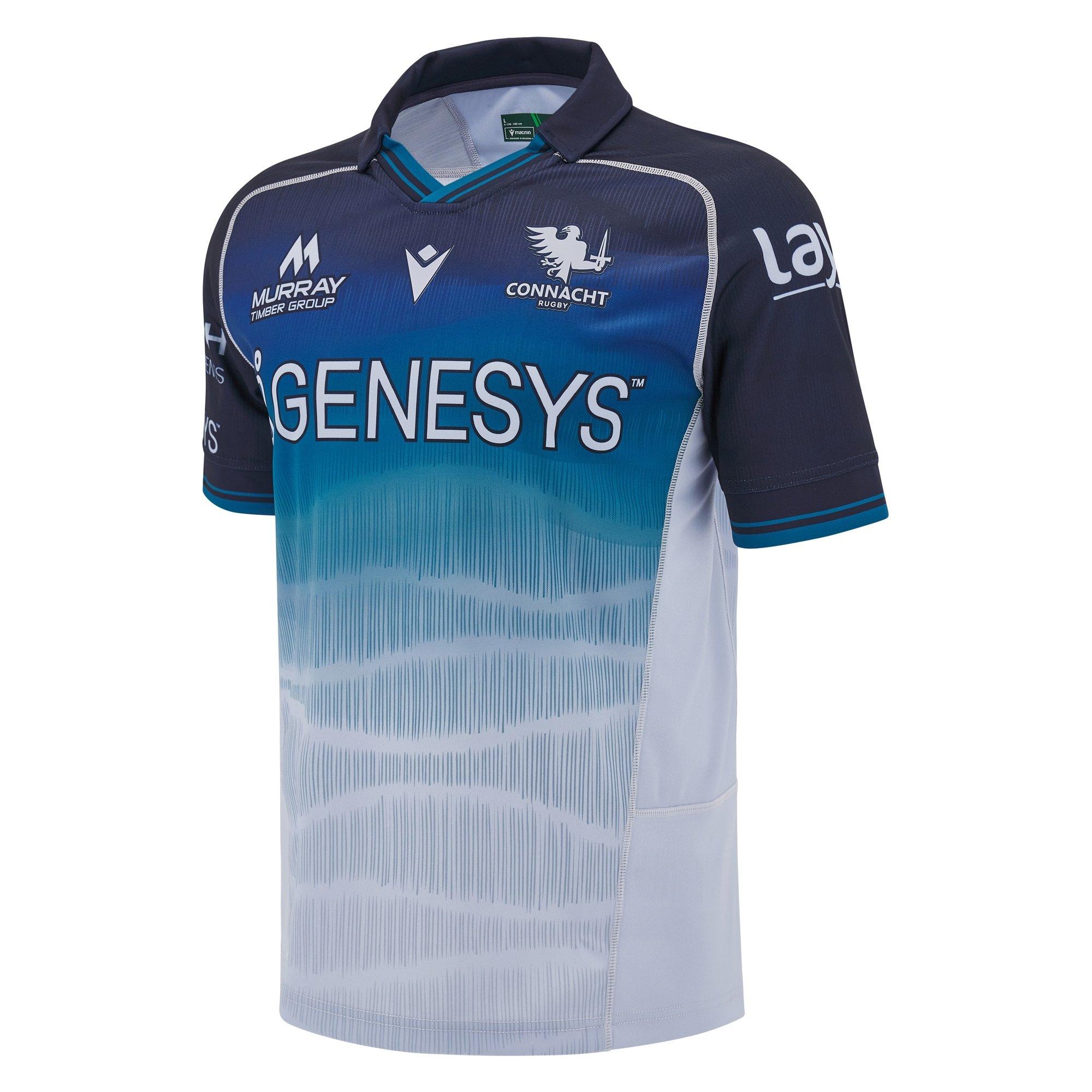 Silver/Blue - Macron - Connacht Away Shirt 2024 2025 Adults - 1