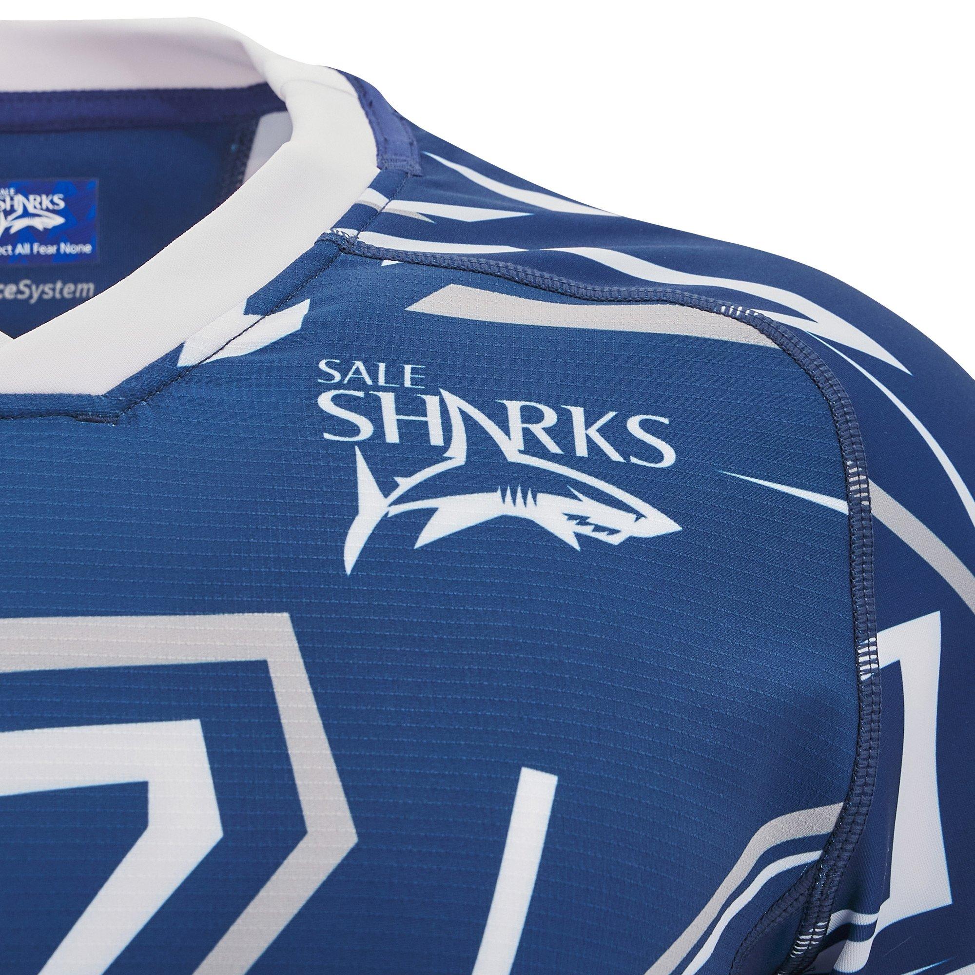 Marineblå - Macron - Sale Sharks Training Shirt 2024 2025 Adults - 3