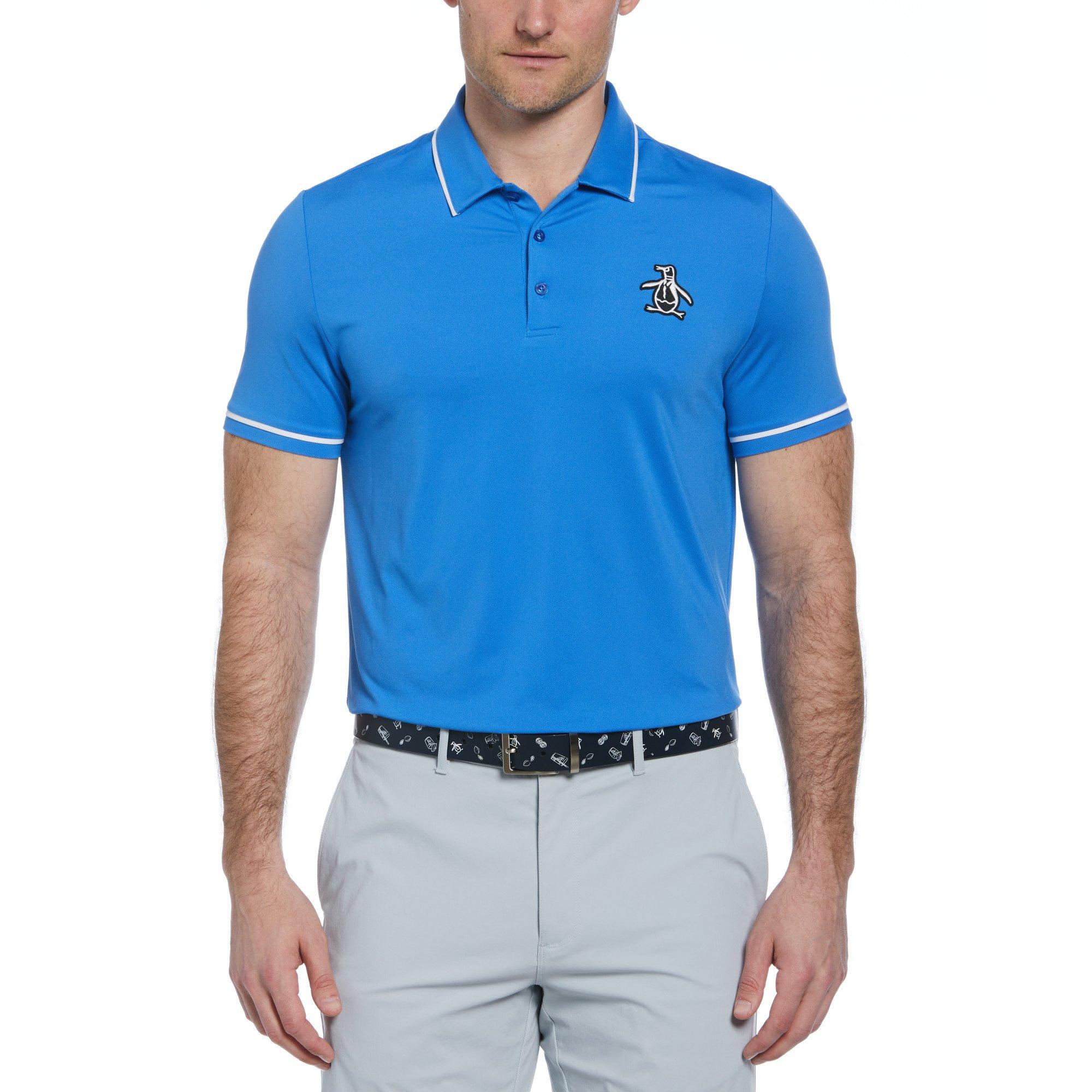 Original Penguin Golf Men's Pg Heritage Short-Sleeve Performance Polo - Nebulas - Large