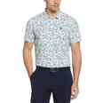 patterned short-sleeved polo shirt Nero