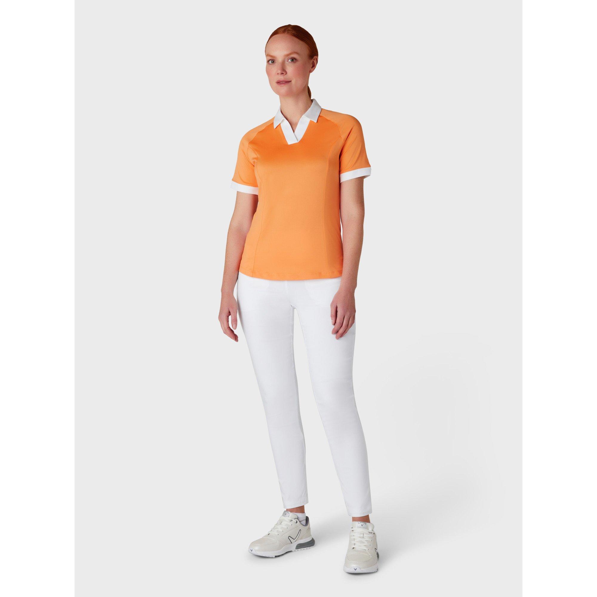 Callaway Women's Short-Sleeve Performance Polo Shirt - Papaya - 10 (S)