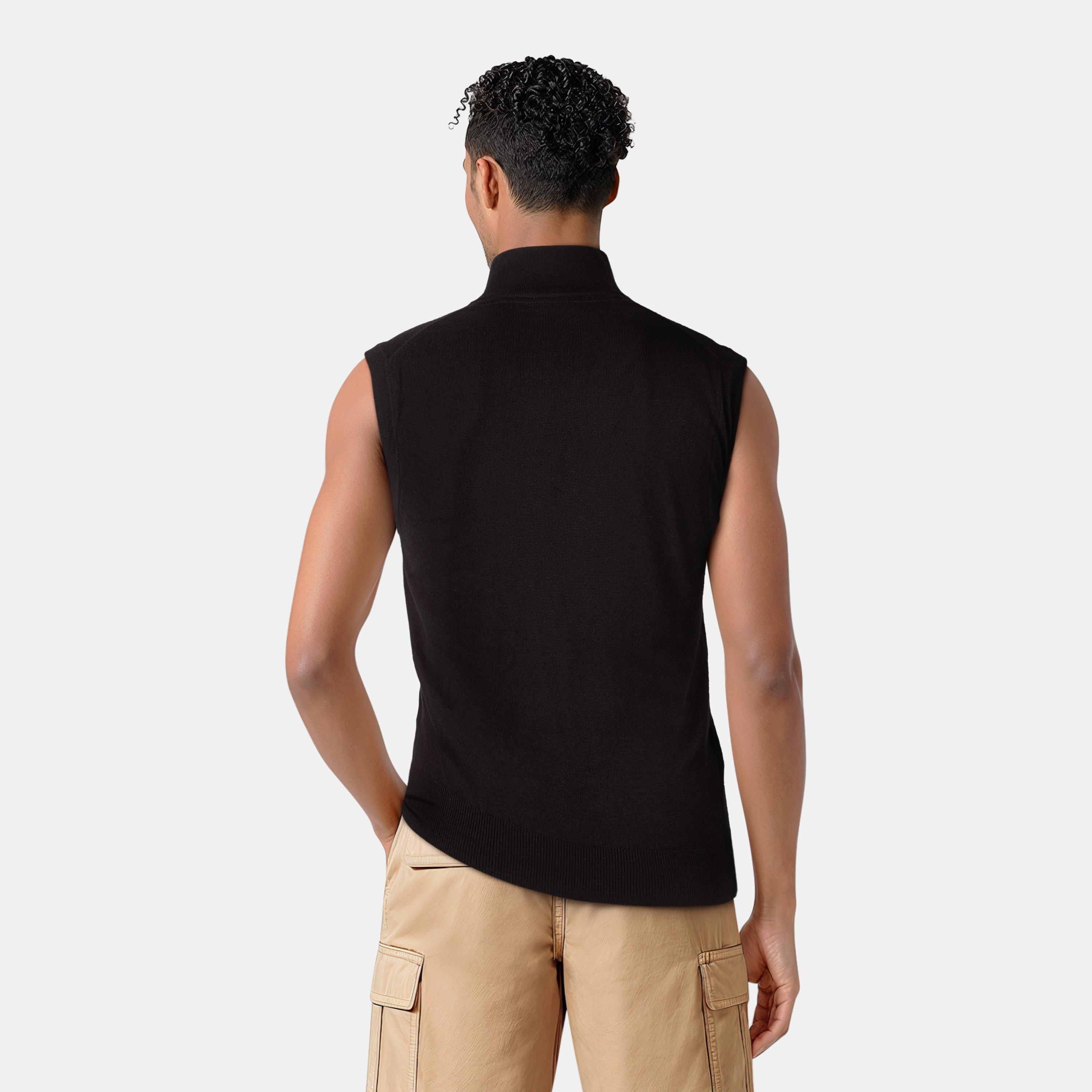 Jet Black - Lyle and Scott - Men's Knitted Sweater Vests - 3