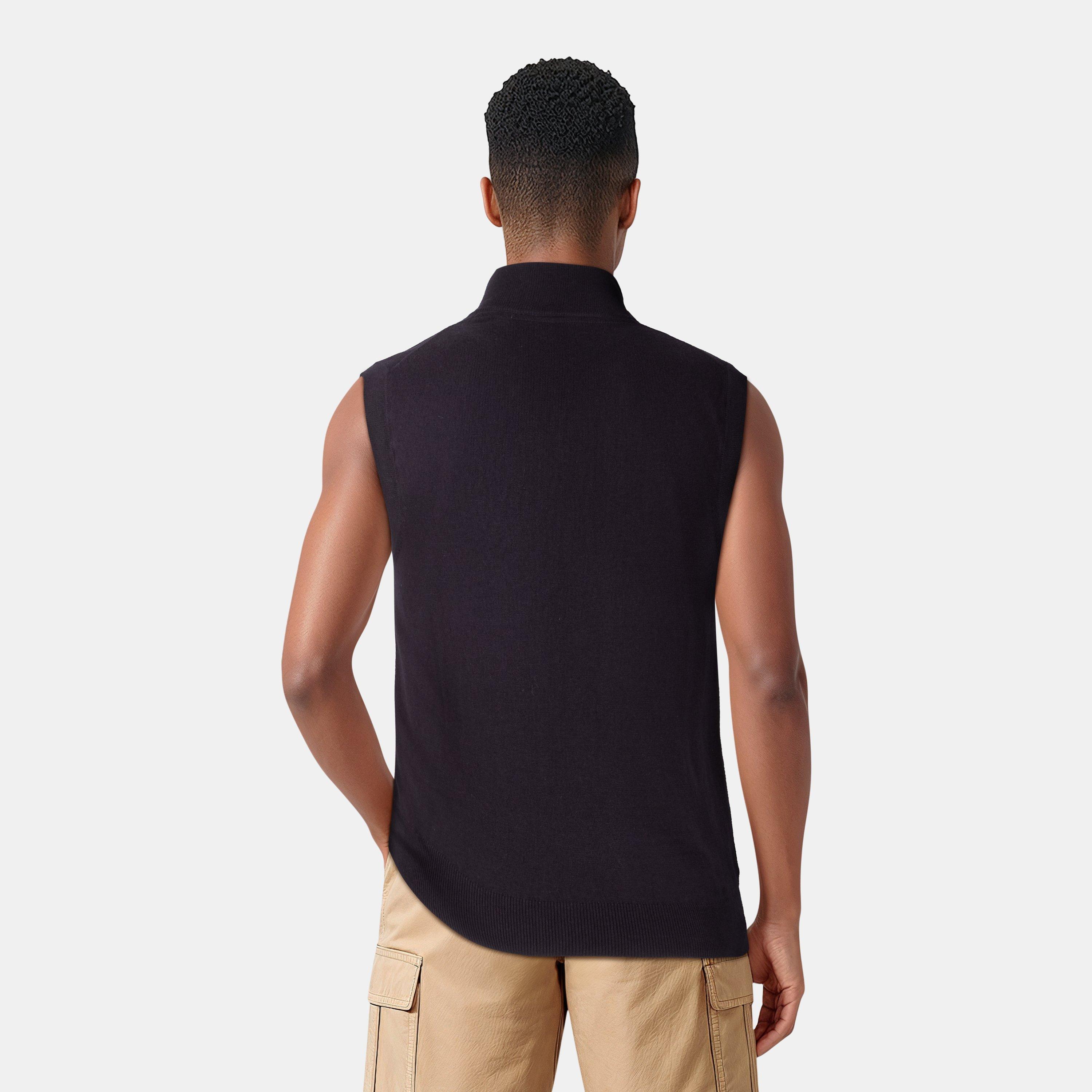 Dark Navy - Lyle and Scott - Men's Knitted Sweater Vests - 3
