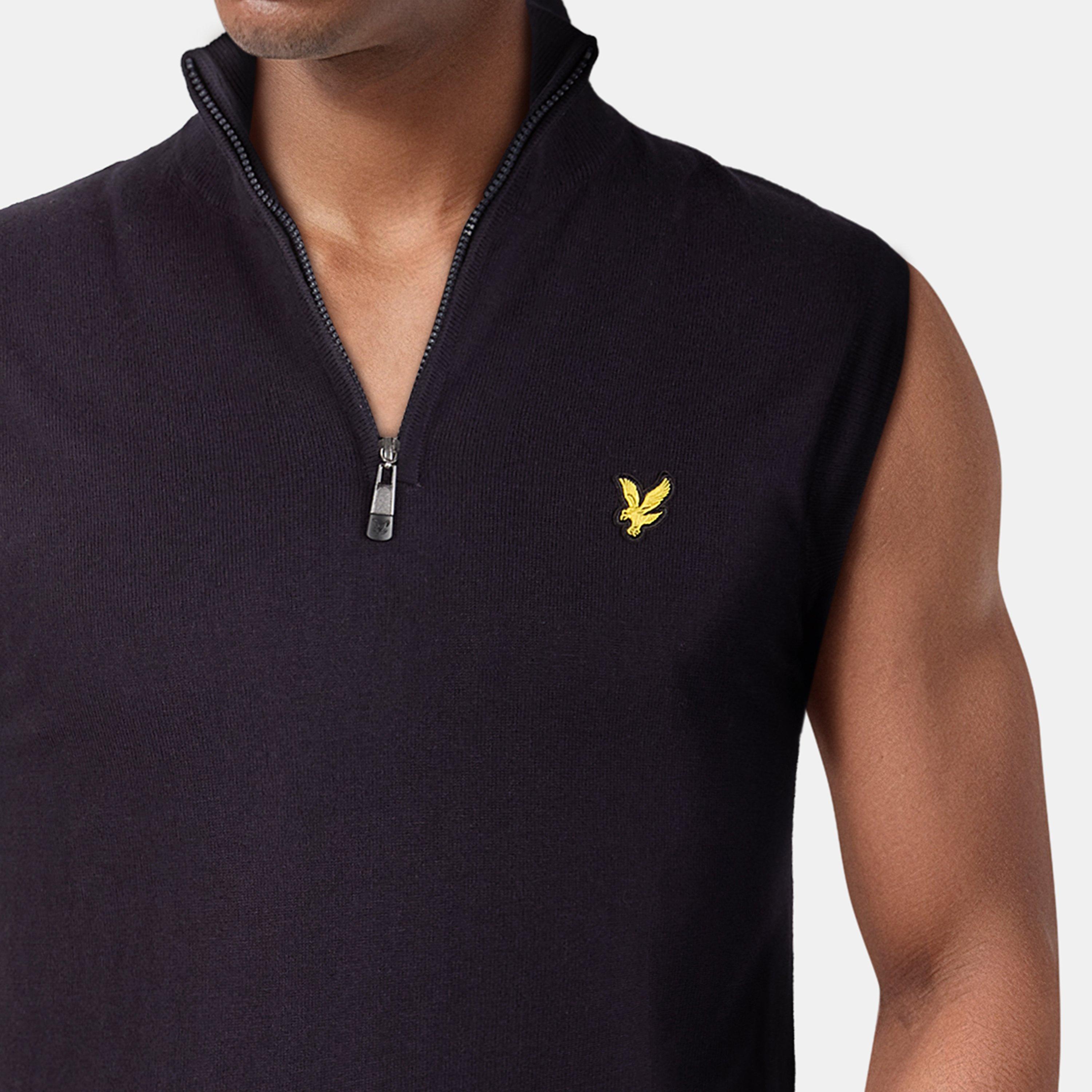 Dark Navy - Lyle and Scott - Men's Knitted Sweater Vests - 4