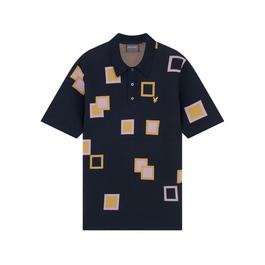 Lyle and Scott Square Knt Polo Sn99