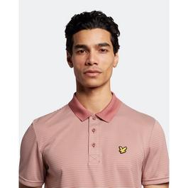 wool check polo shirt Golf Microstripe Polo Shirt