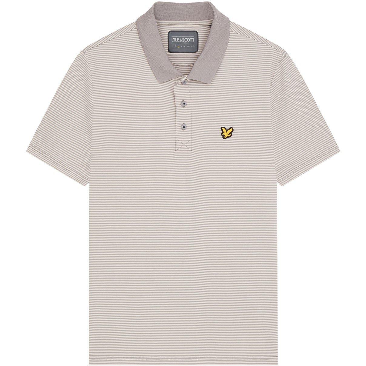 Warm Dust - Lyle and Scott - Golf Microstripe Polo Shirt - 1