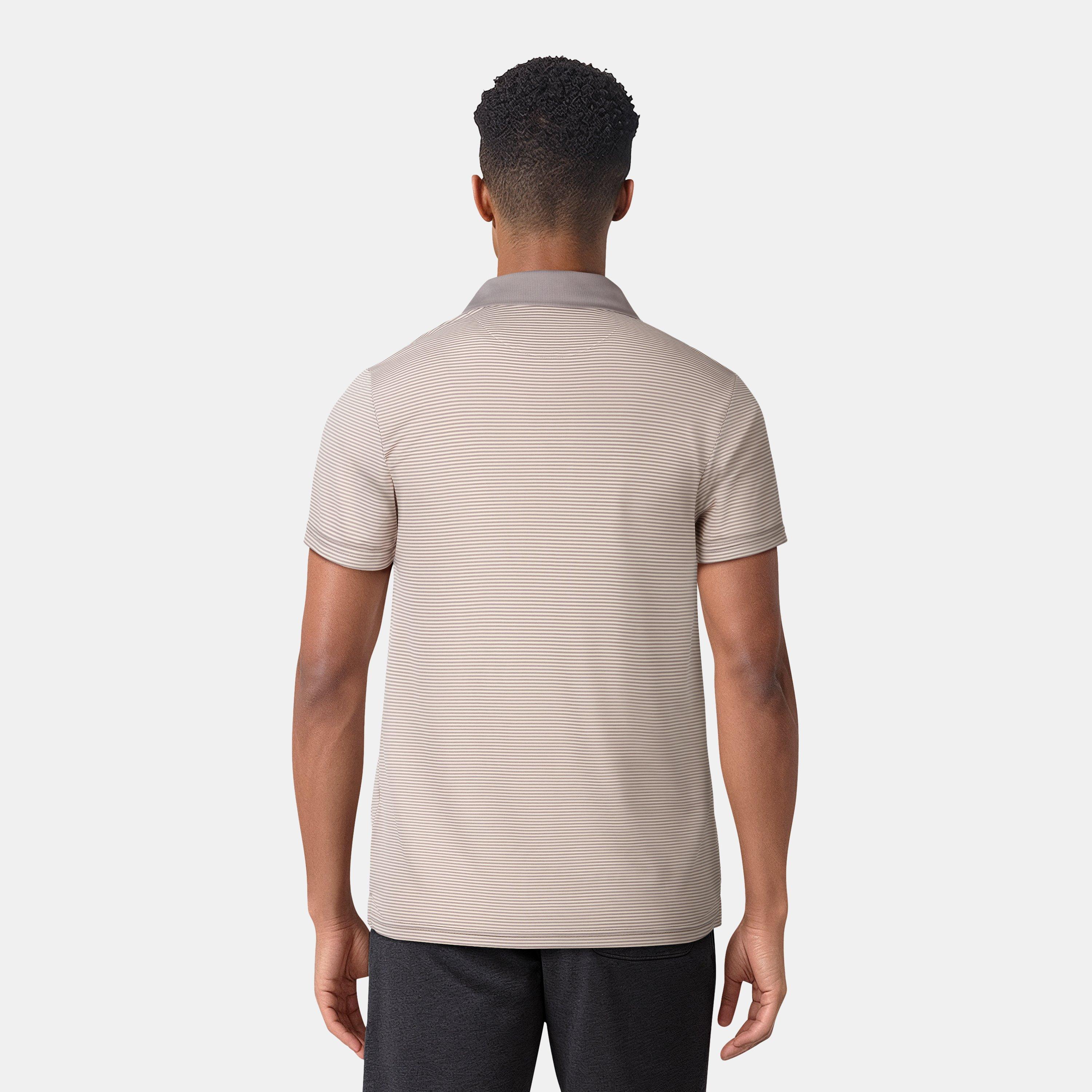Warm Dust - Lyle and Scott - Golf Microstripe Polo Shirt - 3