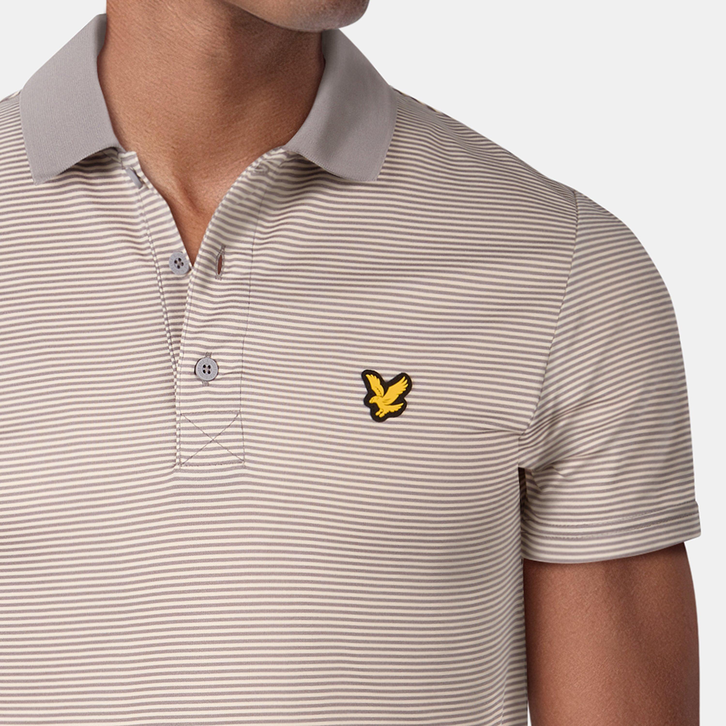 Warm Dust - Lyle and Scott - Golf Microstripe Polo Shirt - 4