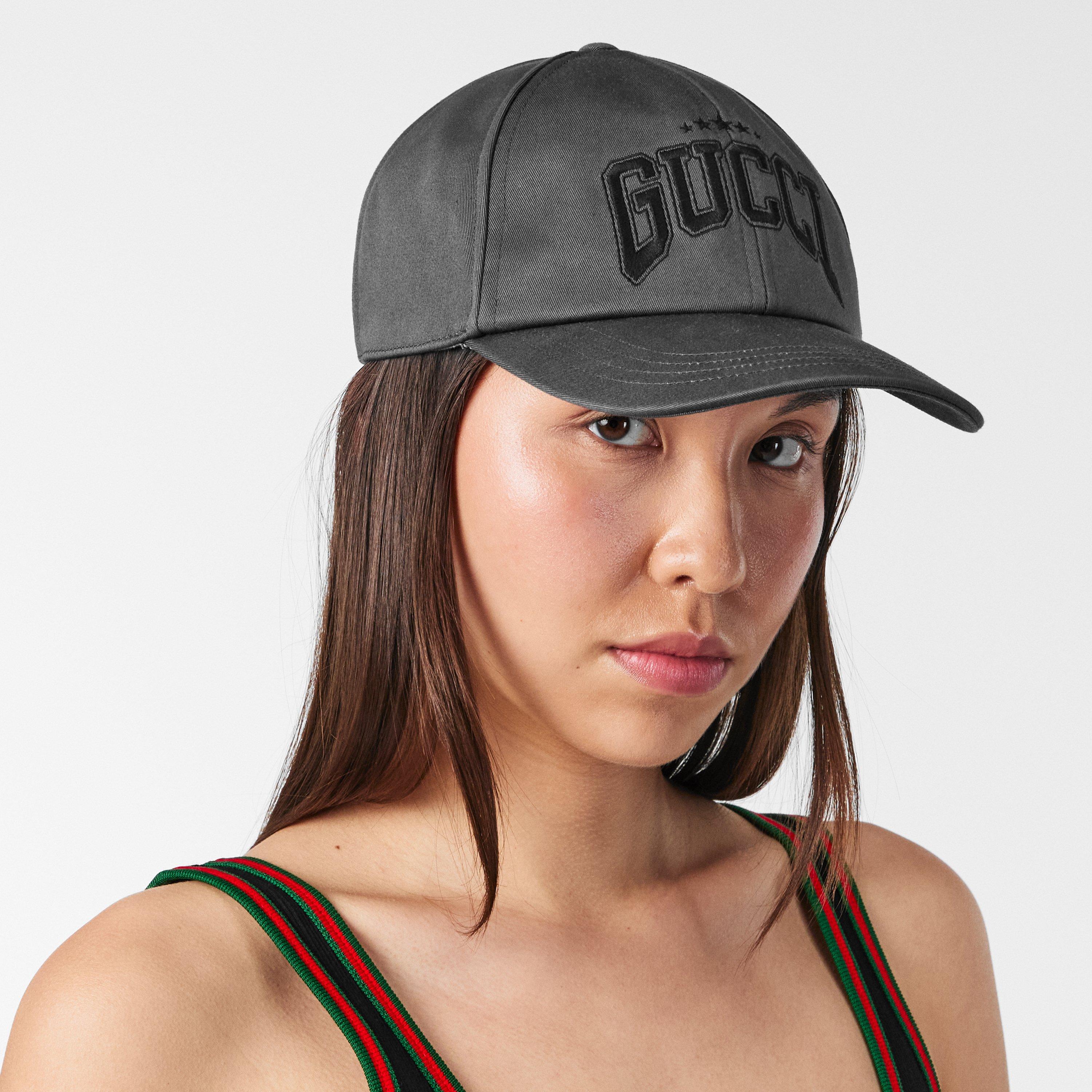 Grpht Grey/Blck - Gucci - Varsity Baseball Cap - 3