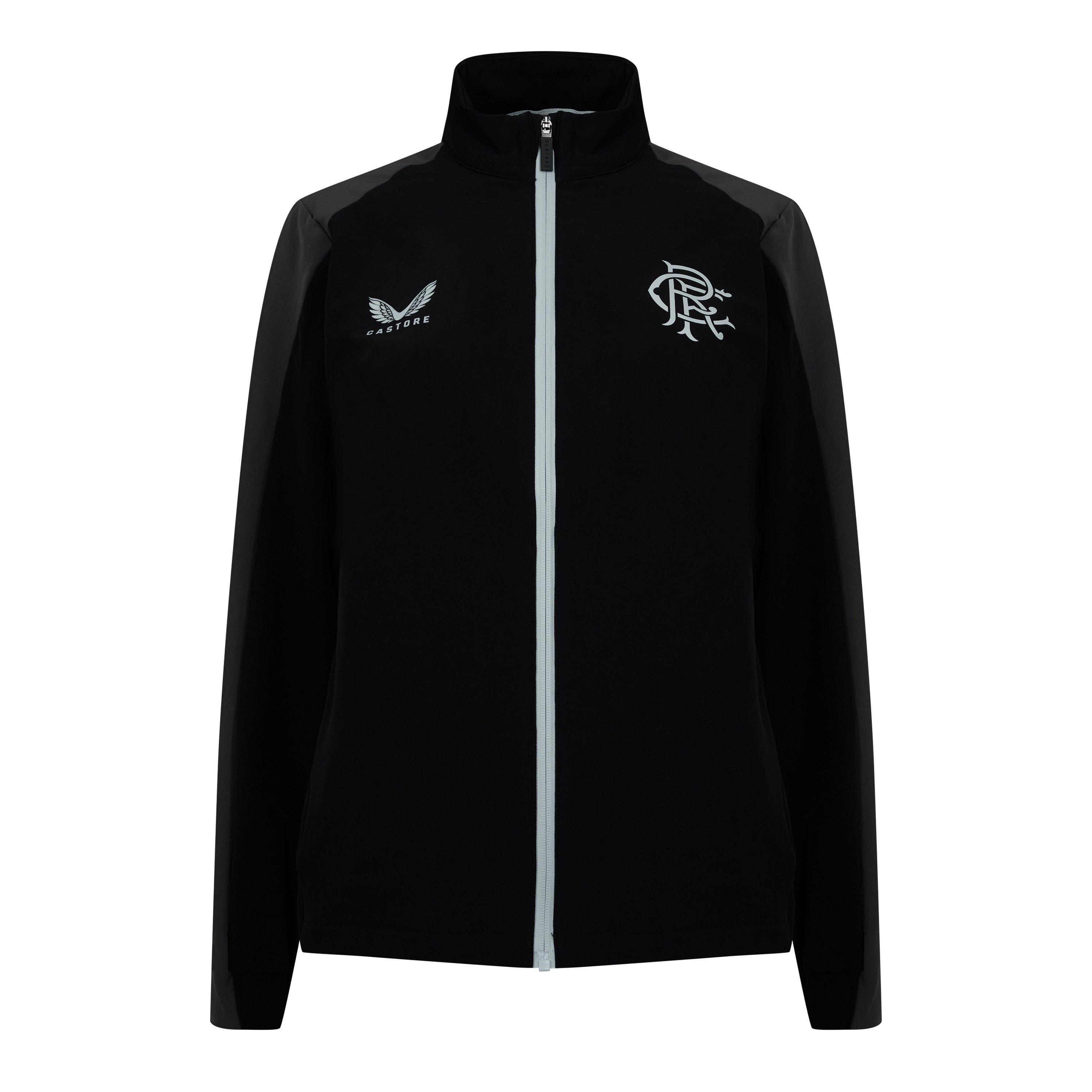 Black - Castore - Women's Rangers Travel Long Sleeve Full Zip Licensed Rain Anorak - 1