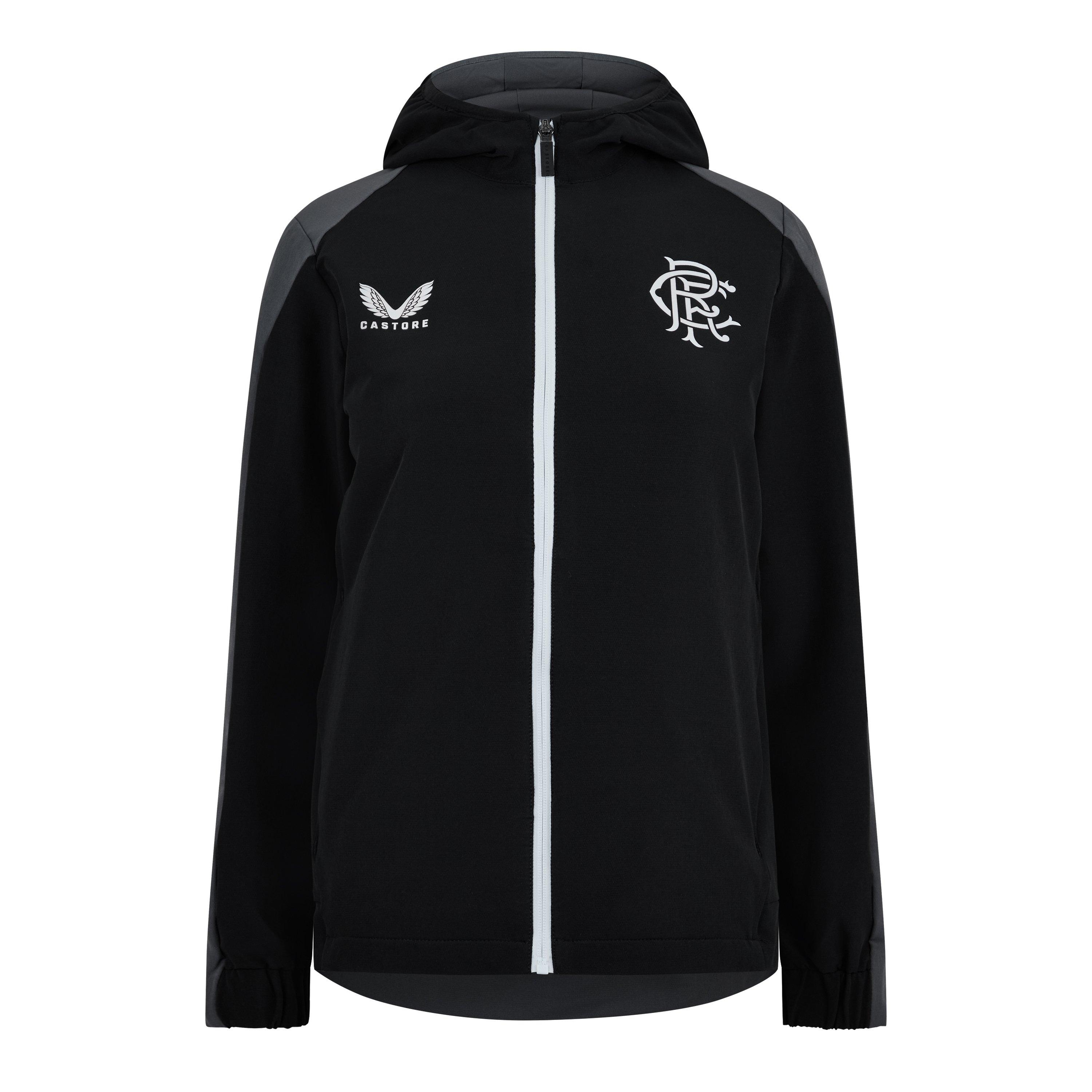 Black - Castore - Women's Rangers Water-Resistant Licensed Rain Anorak