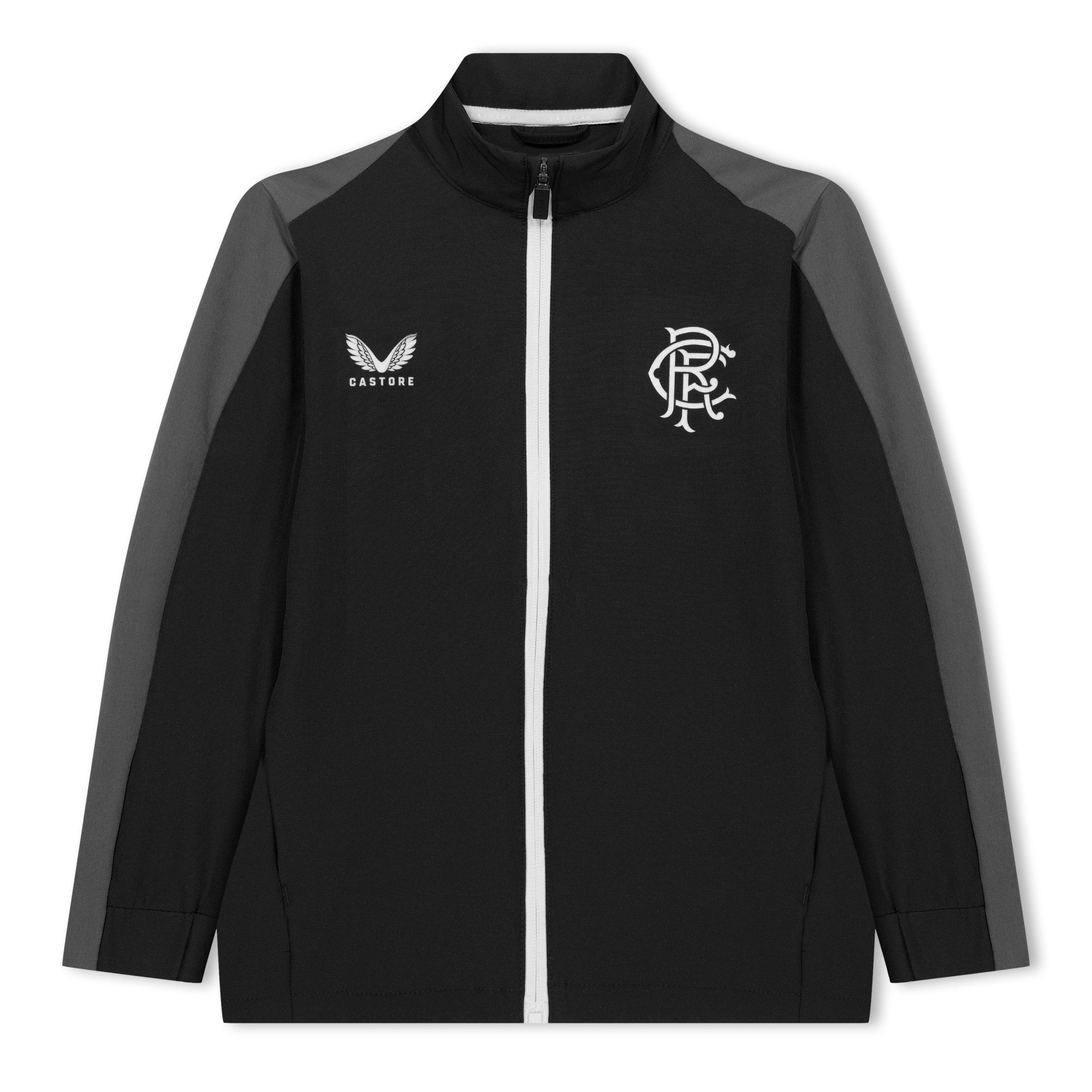 Castore  Kids ' Rangers Waterproof Licensed Rain Anorak - Black - JXL