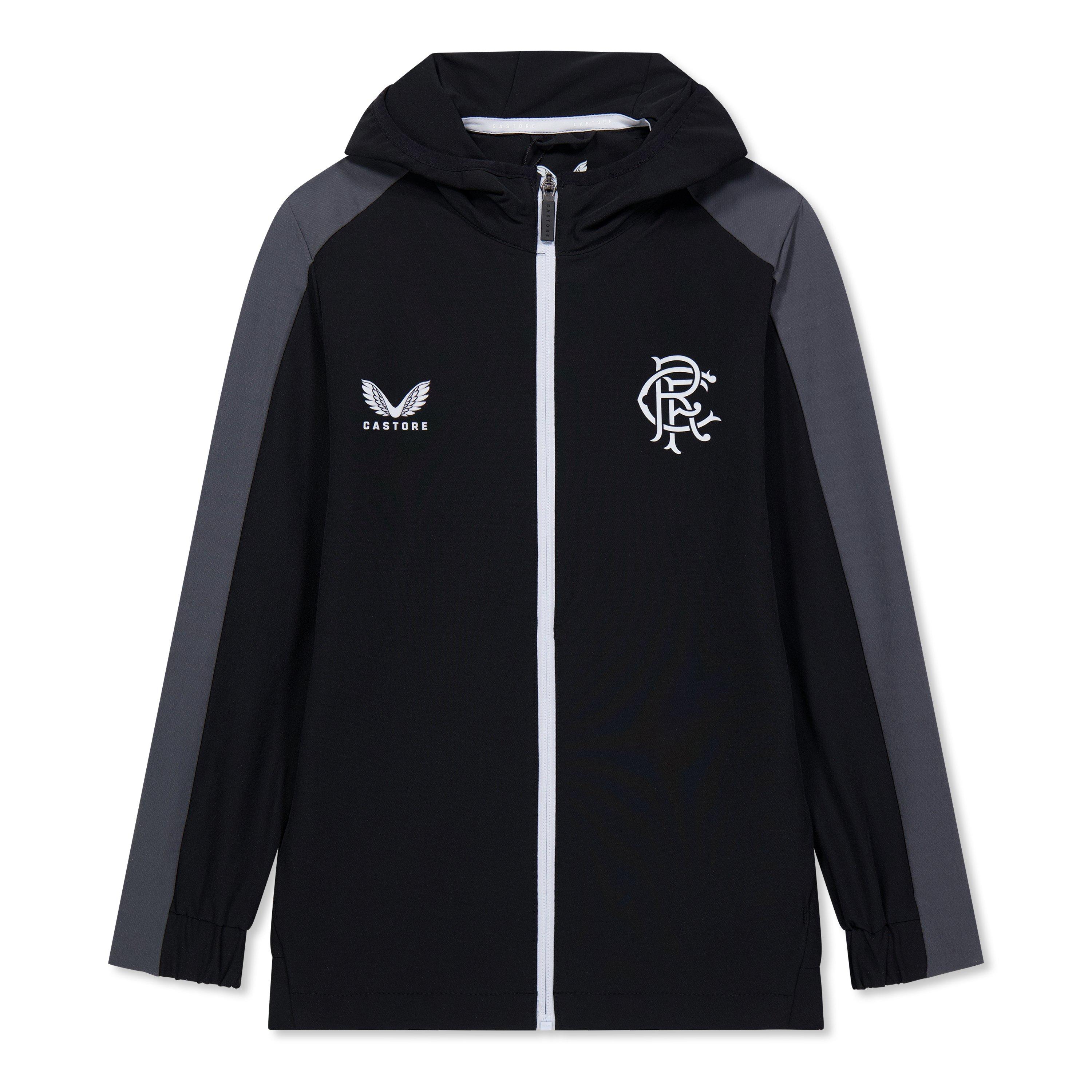 Sort - Castore - Unisex Kids Travel Rangers Long Sleeve Licensed Rain Anorak - 1