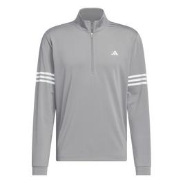 adidas 3 Stripe Zip Top Mens