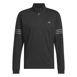 adidas 3 Stripe Zip Top Mens