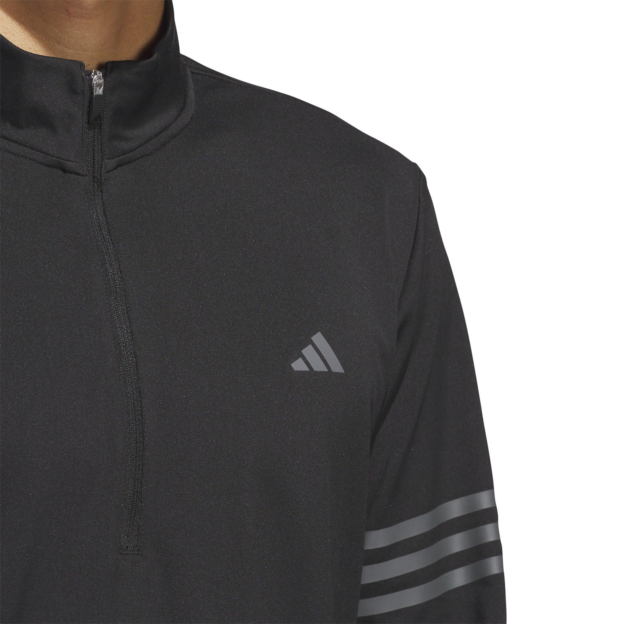 Schwarz - adidas - 3 Stripe Zip Top Mens - 5