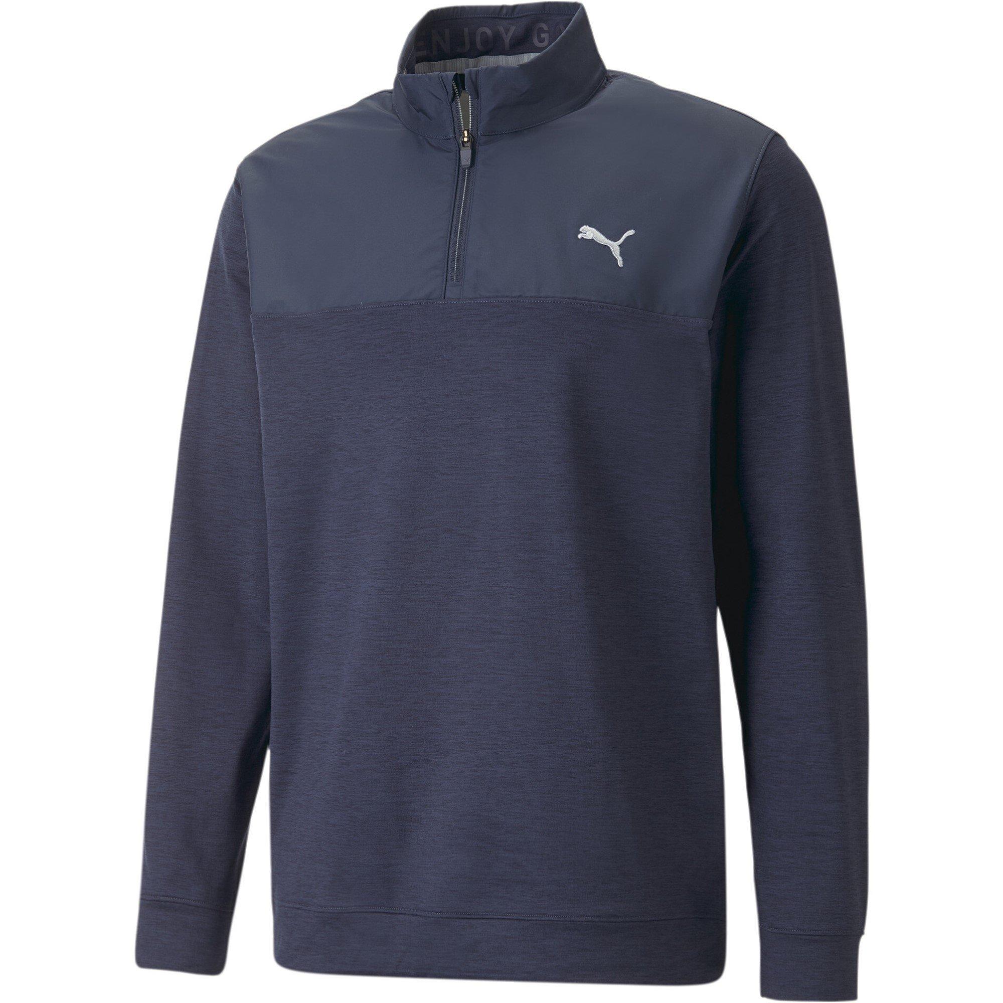 Puma Men's Cloudspun Zip Pullover - Navy - S