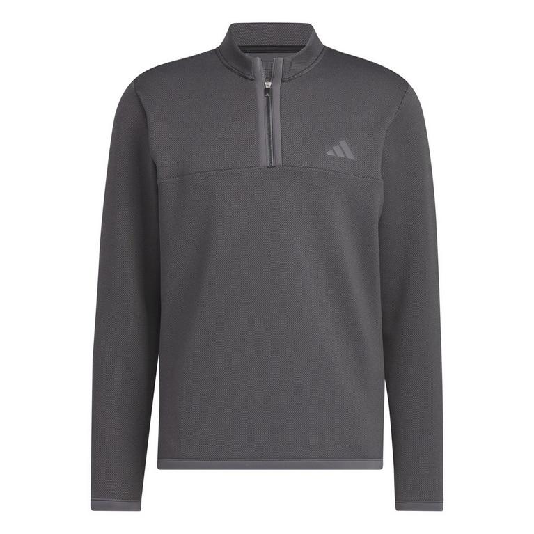 Gris carbone - adidas - Microdot 1/4 Zip Golf Sweatshirt Mens - 1