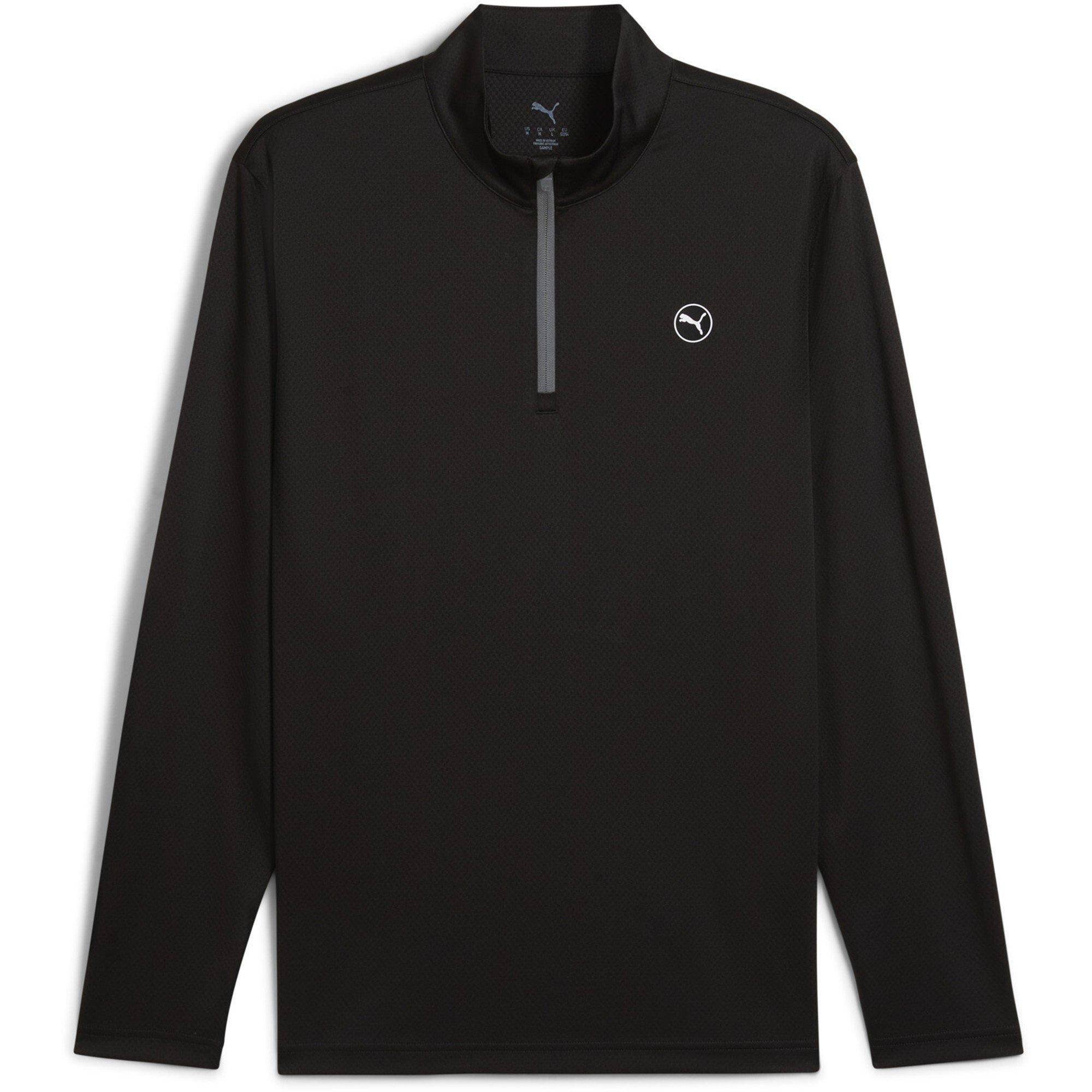 Schwarz - Puma - Puma Pure 2.0 Texture 1/4 Zip Jumper Mens - 1