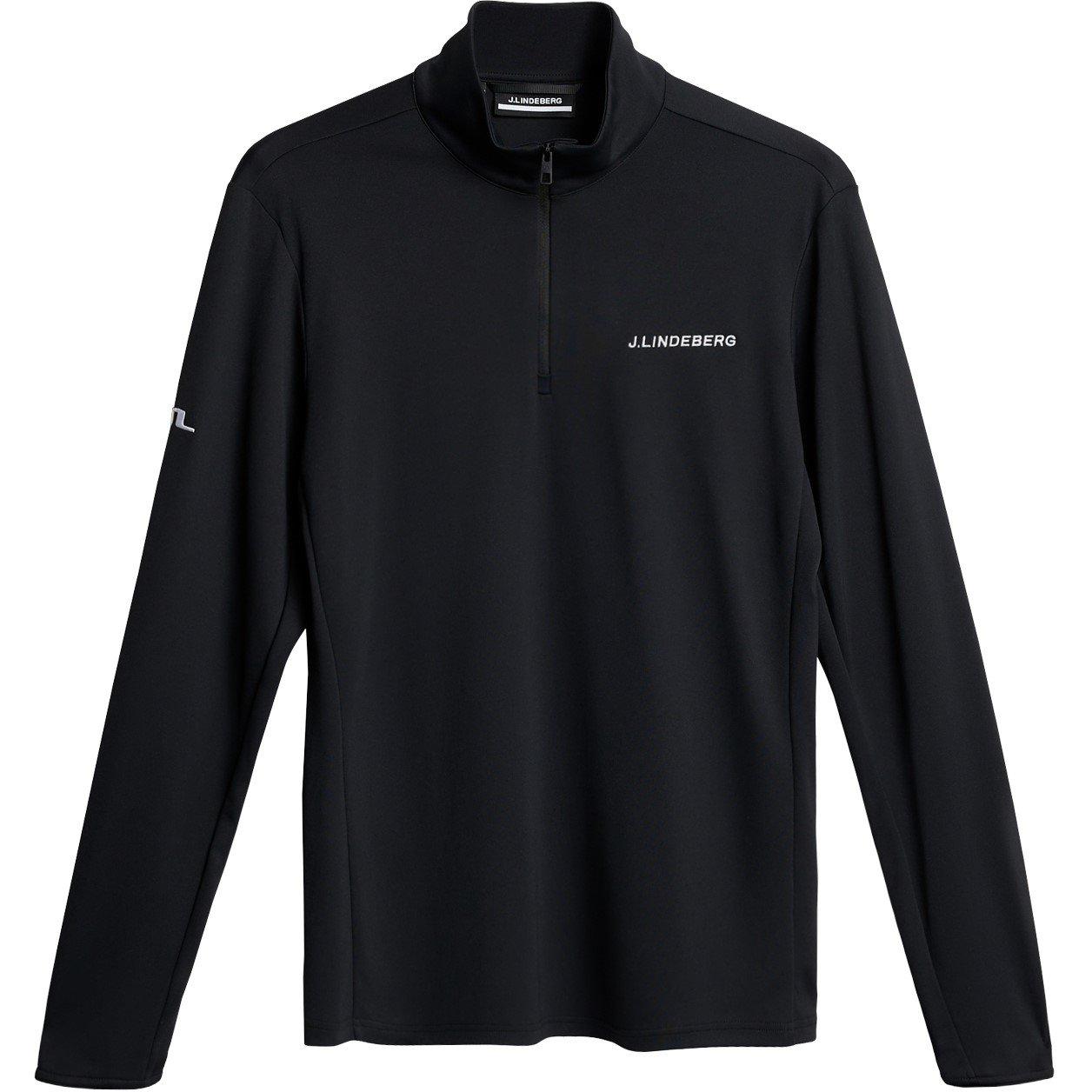 Black - J Lindeberg Golf - Men's JLG Emmanuel Half-Zip Pullover Jumper