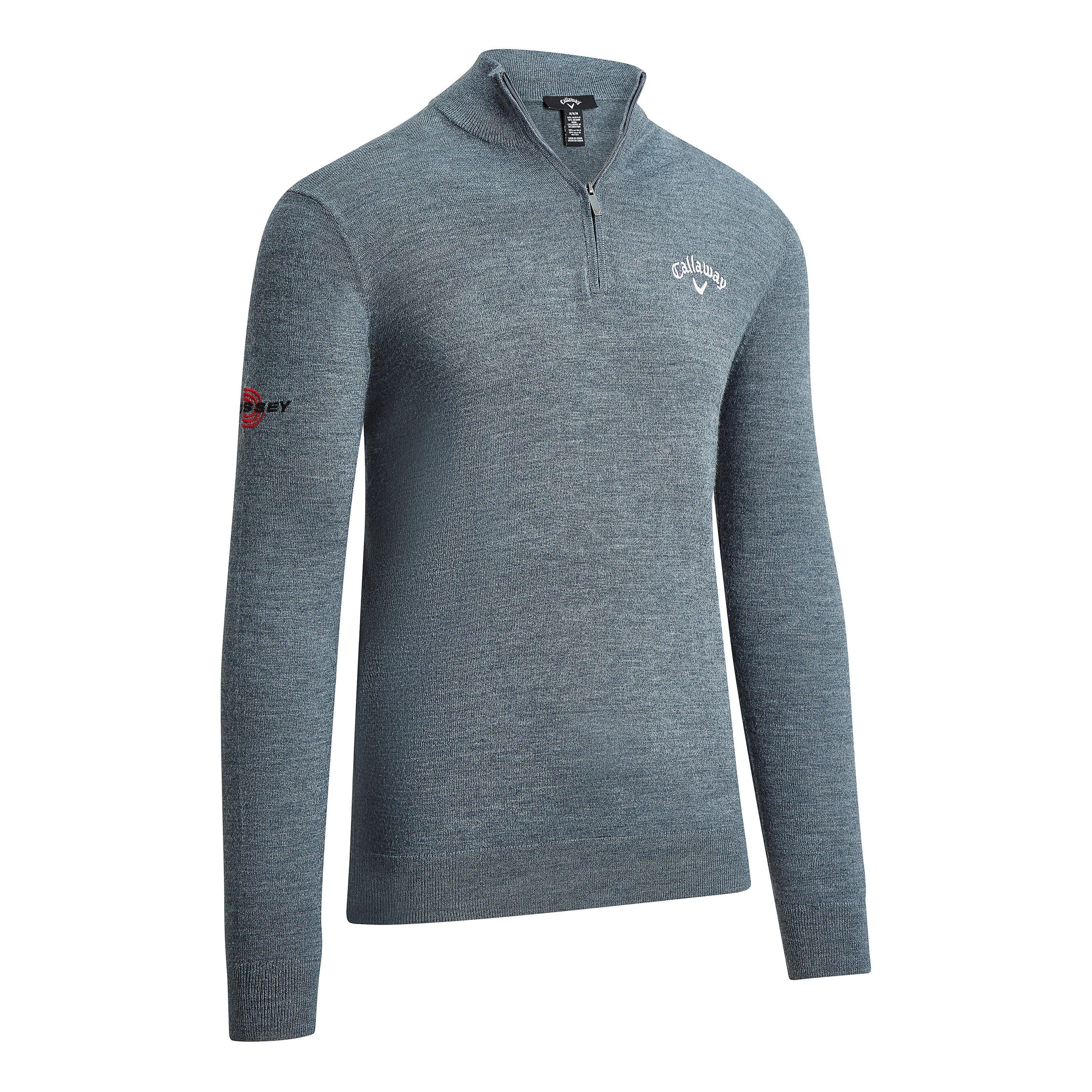 Callaway Men's Zip Sweater - Steel Heather - Small