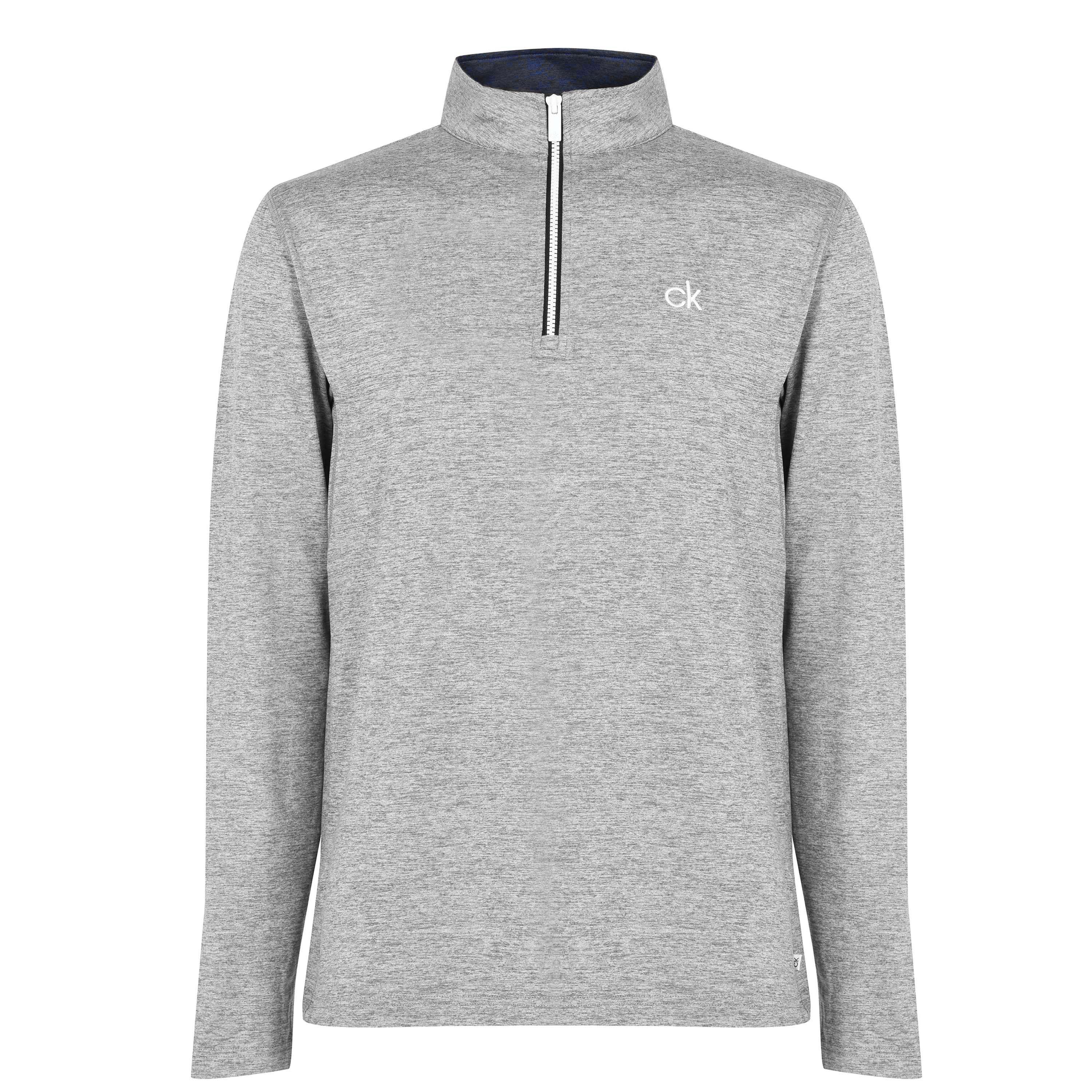 Calvin Klein Golf Men's Ck Golf Albany Half Zip Pullover - Silver Marl - Large