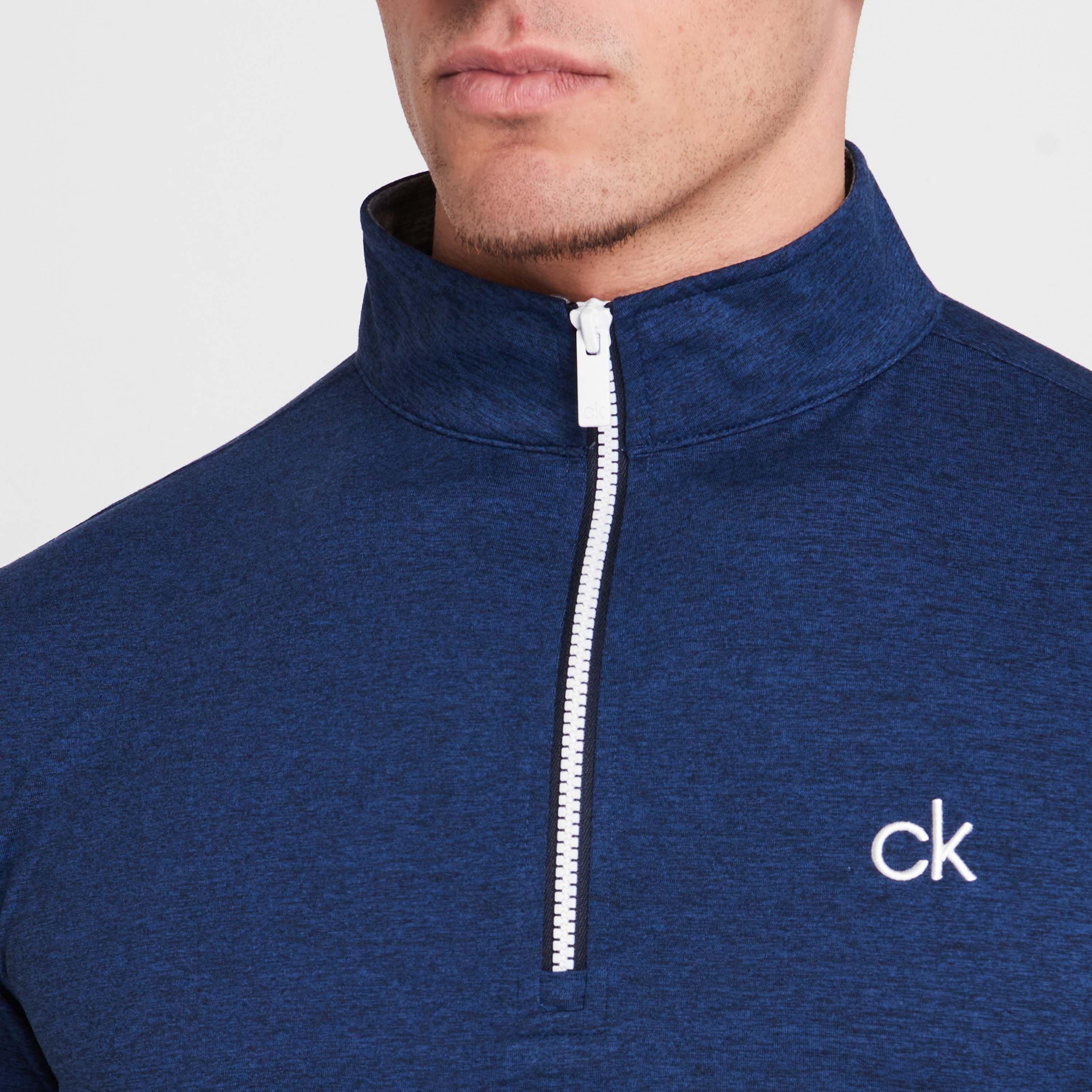 Navy Marl - Calvin Klein Golf - Golf Albany Half Zip Pullover Mens - 4